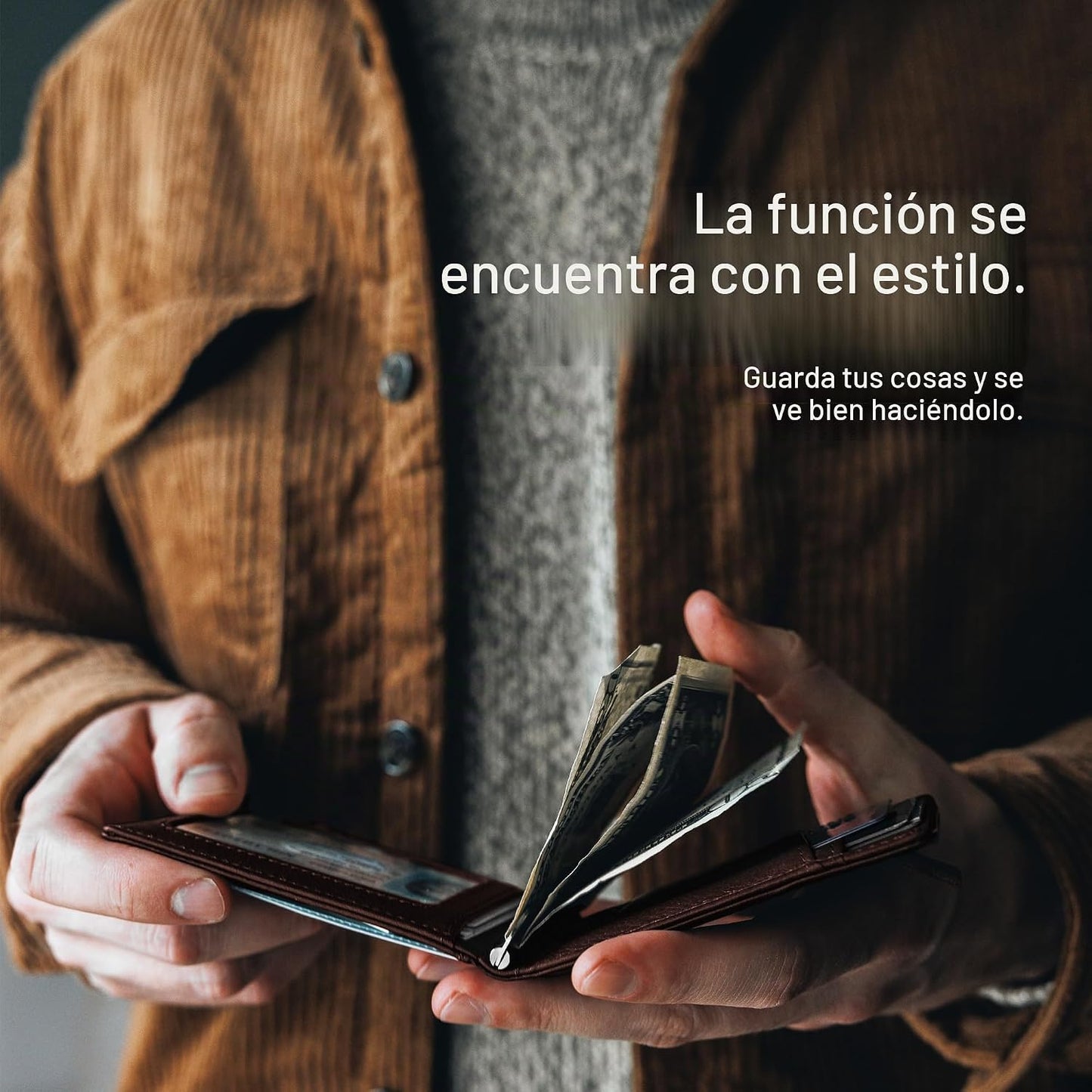 Swear Brands Billetera delgada con clip para dinero, cartera minima...