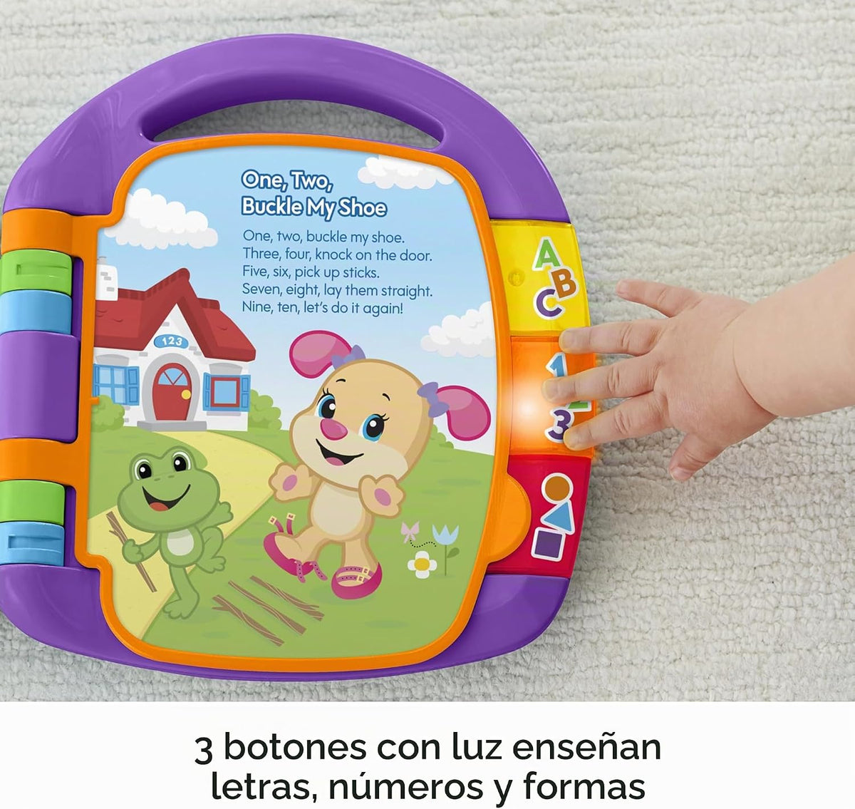 Fisher-Price Ríe y aprende libro de historias con rimas | Libro mus...