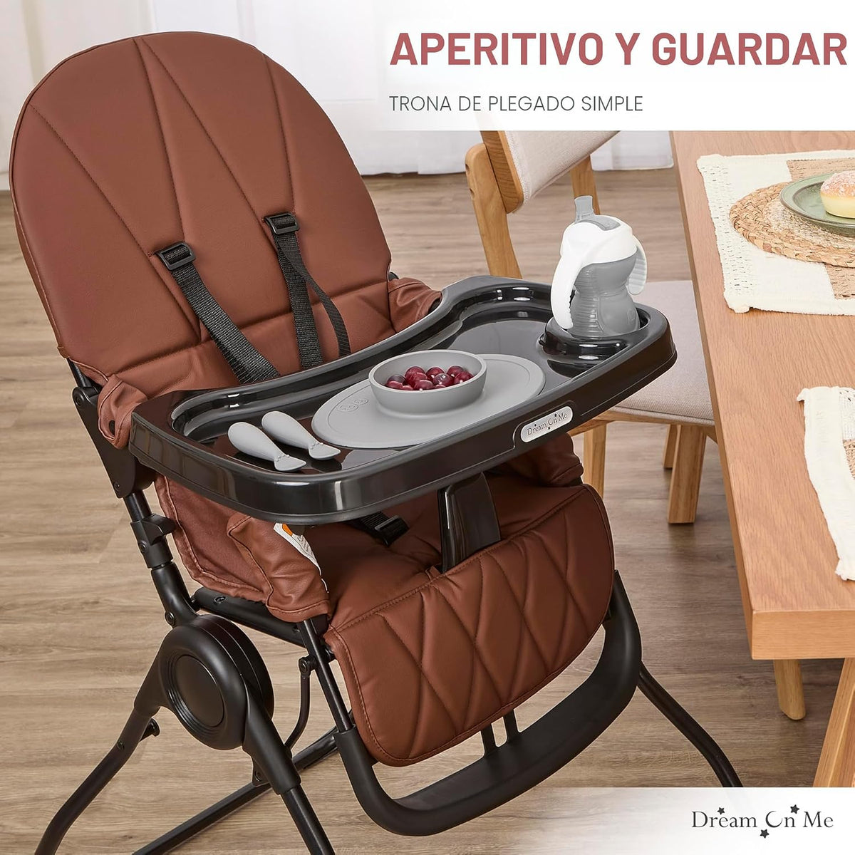 Dream On Me Silla alta para merienda y almacenamiento | Silla de al...