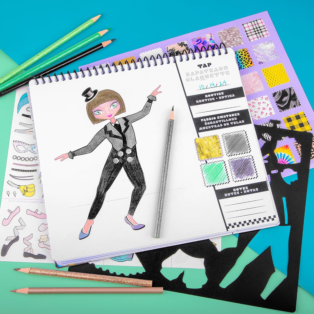 Fashion Angels Juego de bocetos de moda I Just Wanna Dance | Crea t...