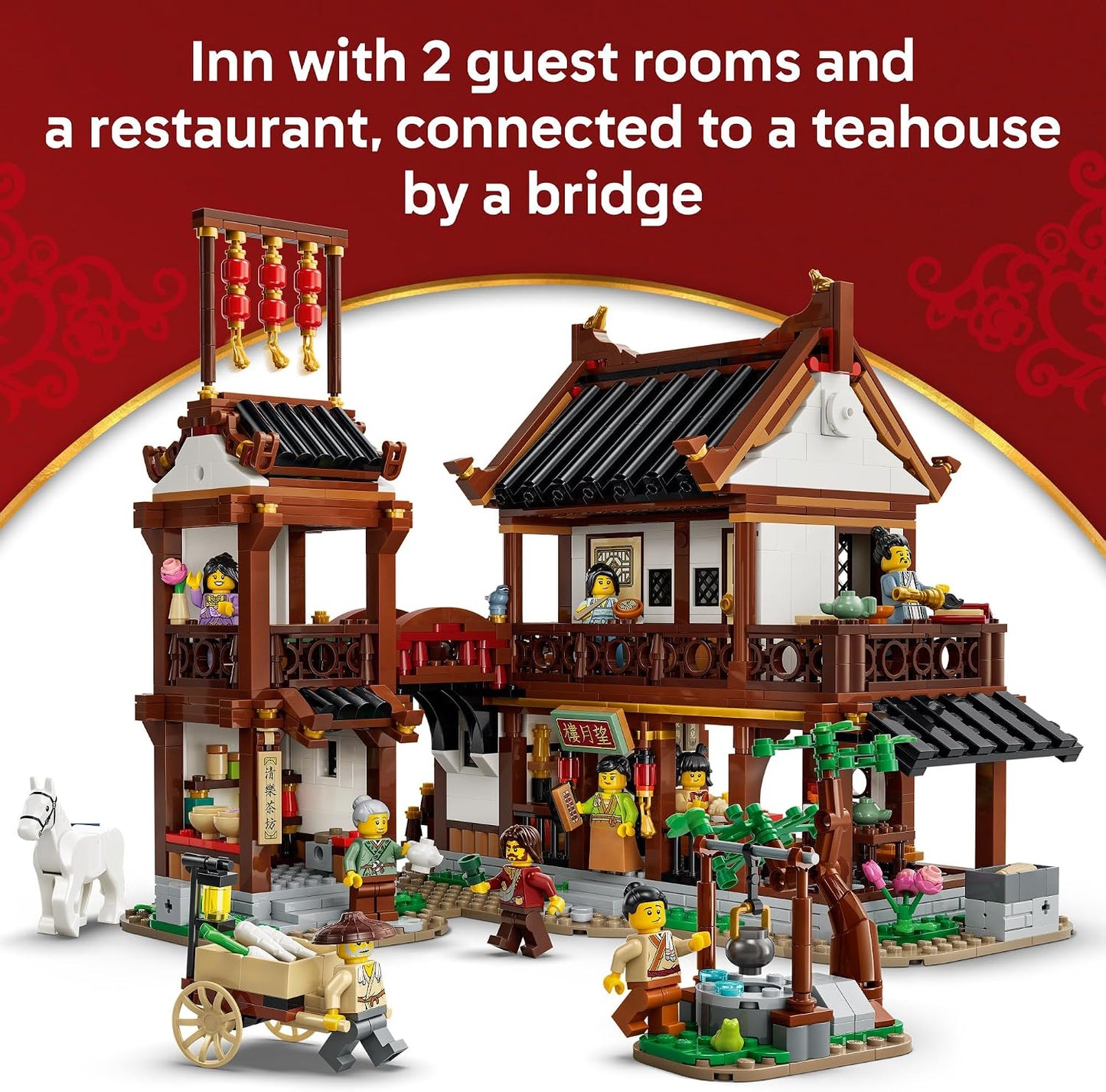 LEGO Chinese Festivals Ancient Moon-Gazing Inn - Juguete de constru...