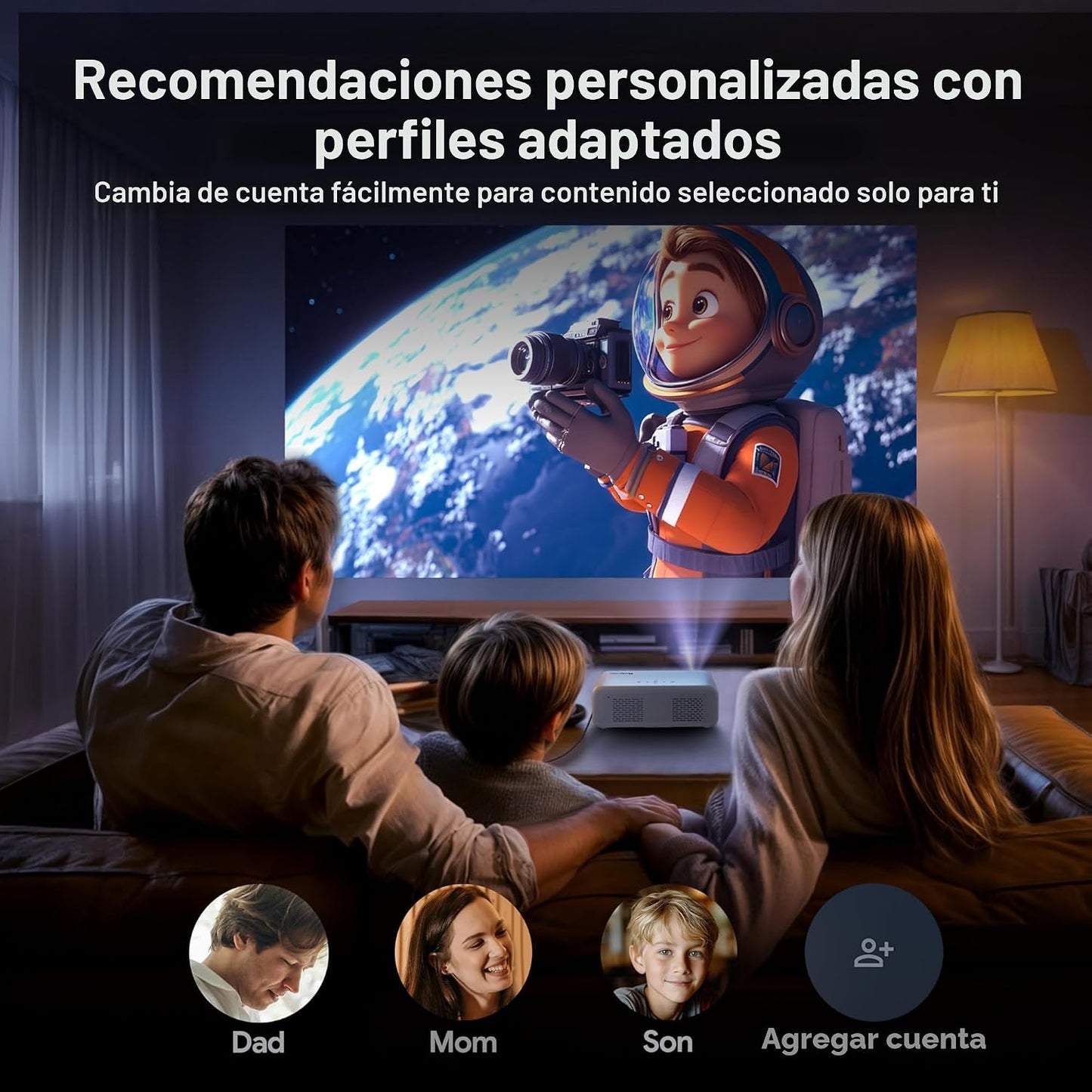 Aurzen EAZZE - Proyector inteligente compatible con Google TV D1G 4...