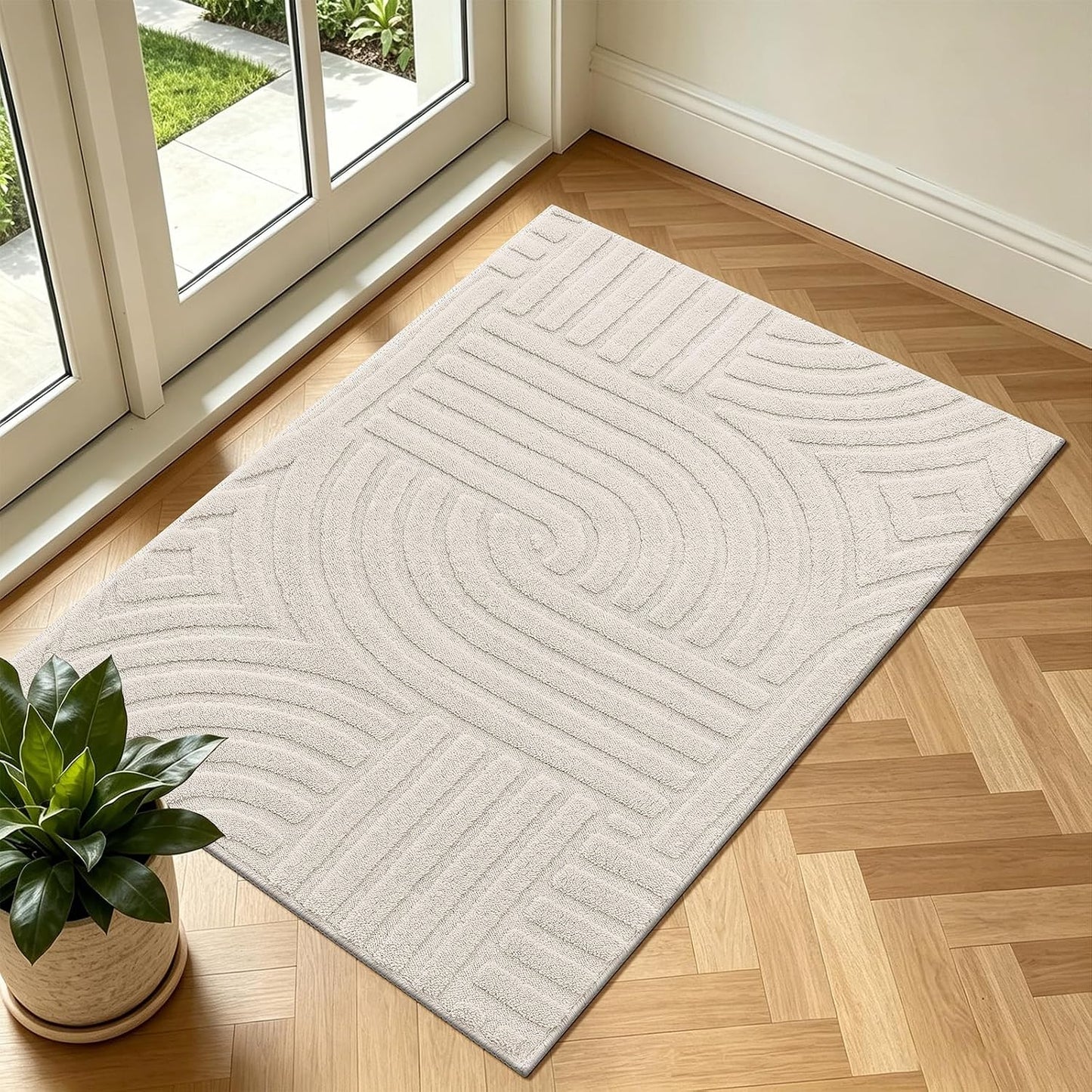 Pauwer Alfombras lavables para sala de estar, de 2 x 3 pies, modern...