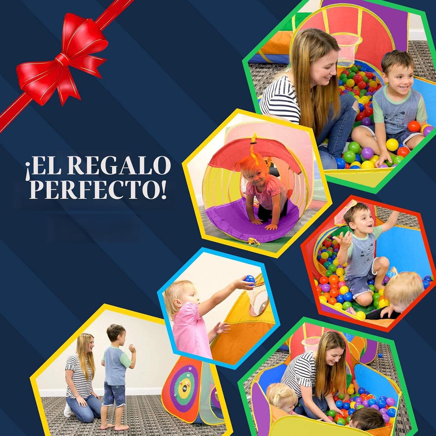Regalo para niños pequeños y niñas, piscina de pelotas, carpa de ju...
