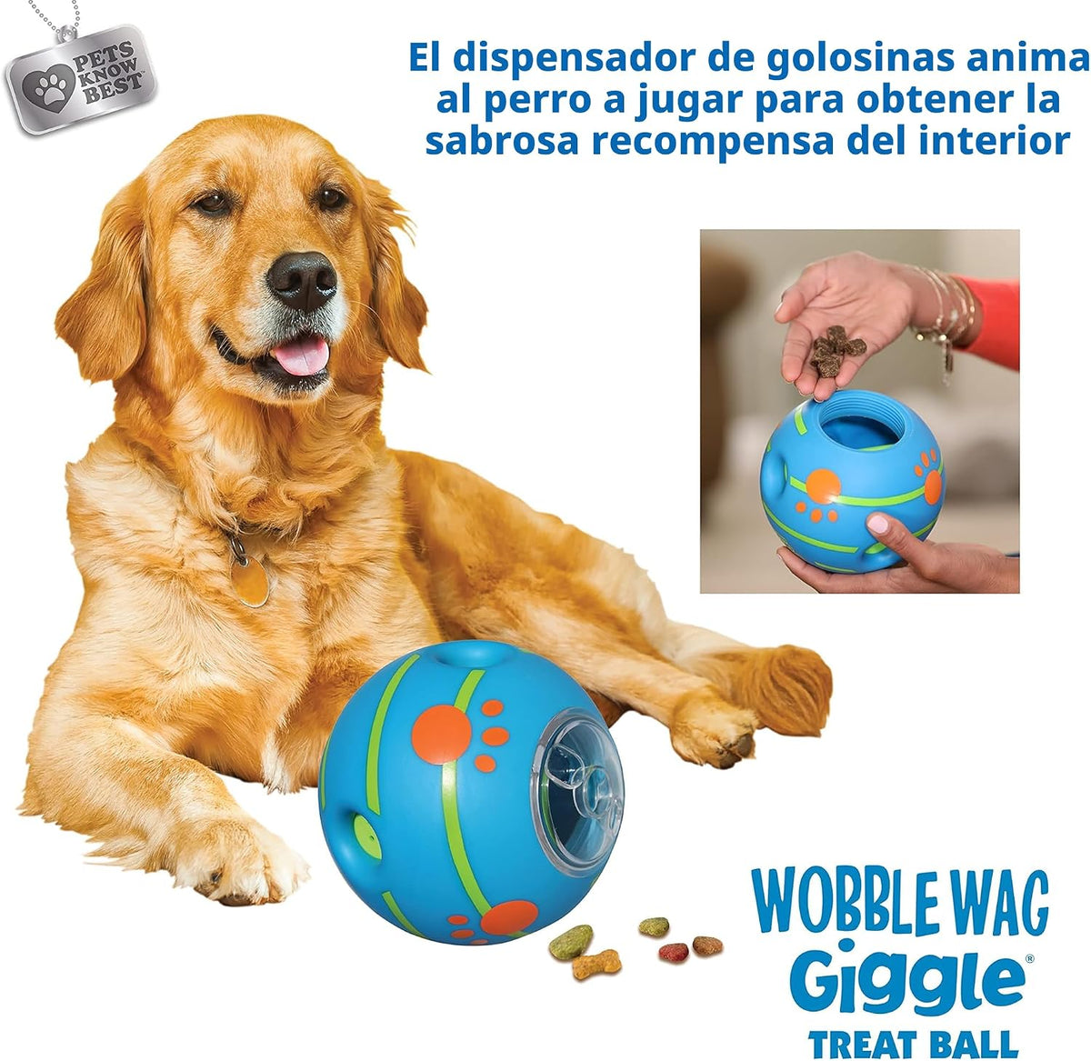 Wobble Wag Giggle Pelota de Golosinas - Juguete Interactivo para Pe...
