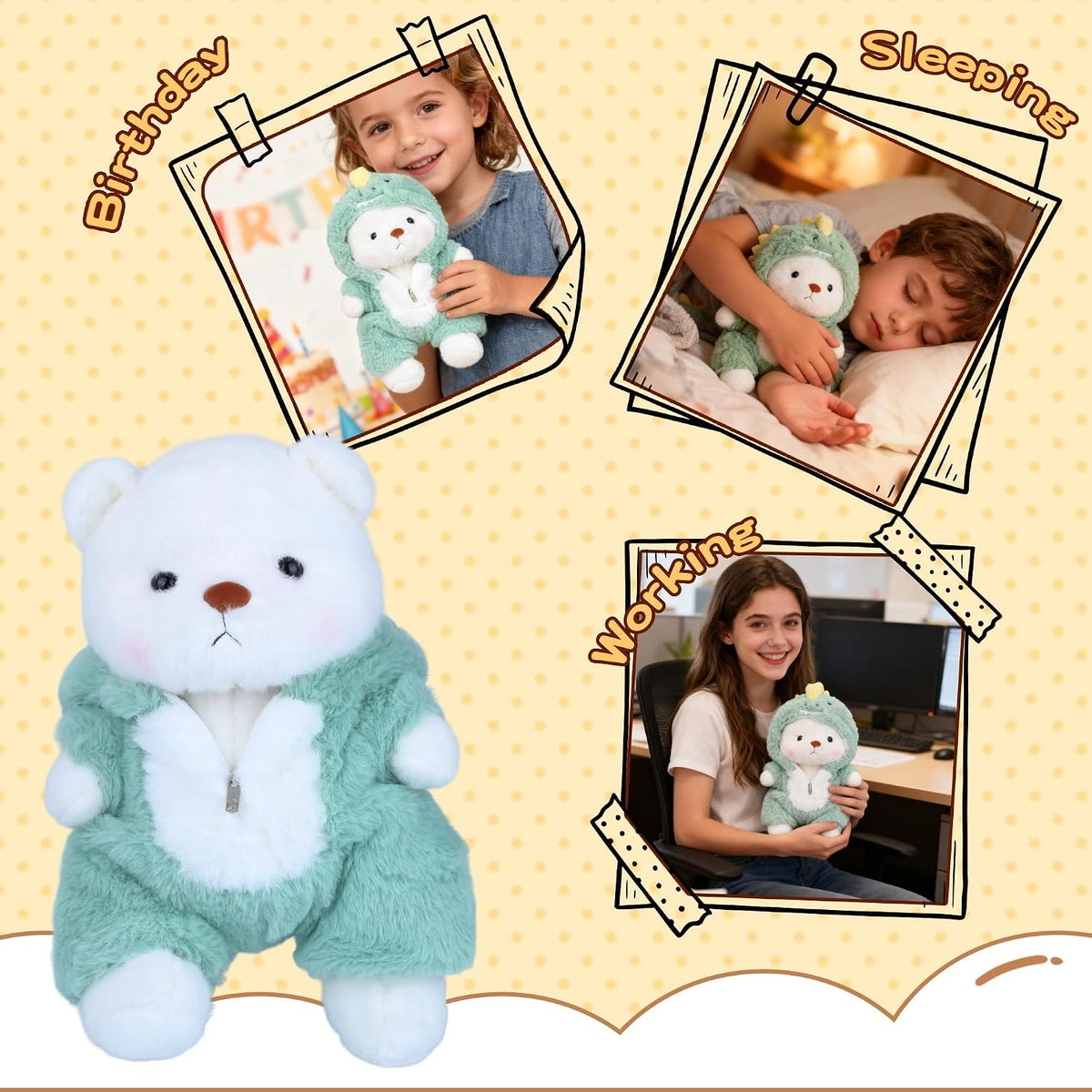 Animal de Peluche Oso Teddy, Juguetes de Peluche Oso Teddy con Capu...