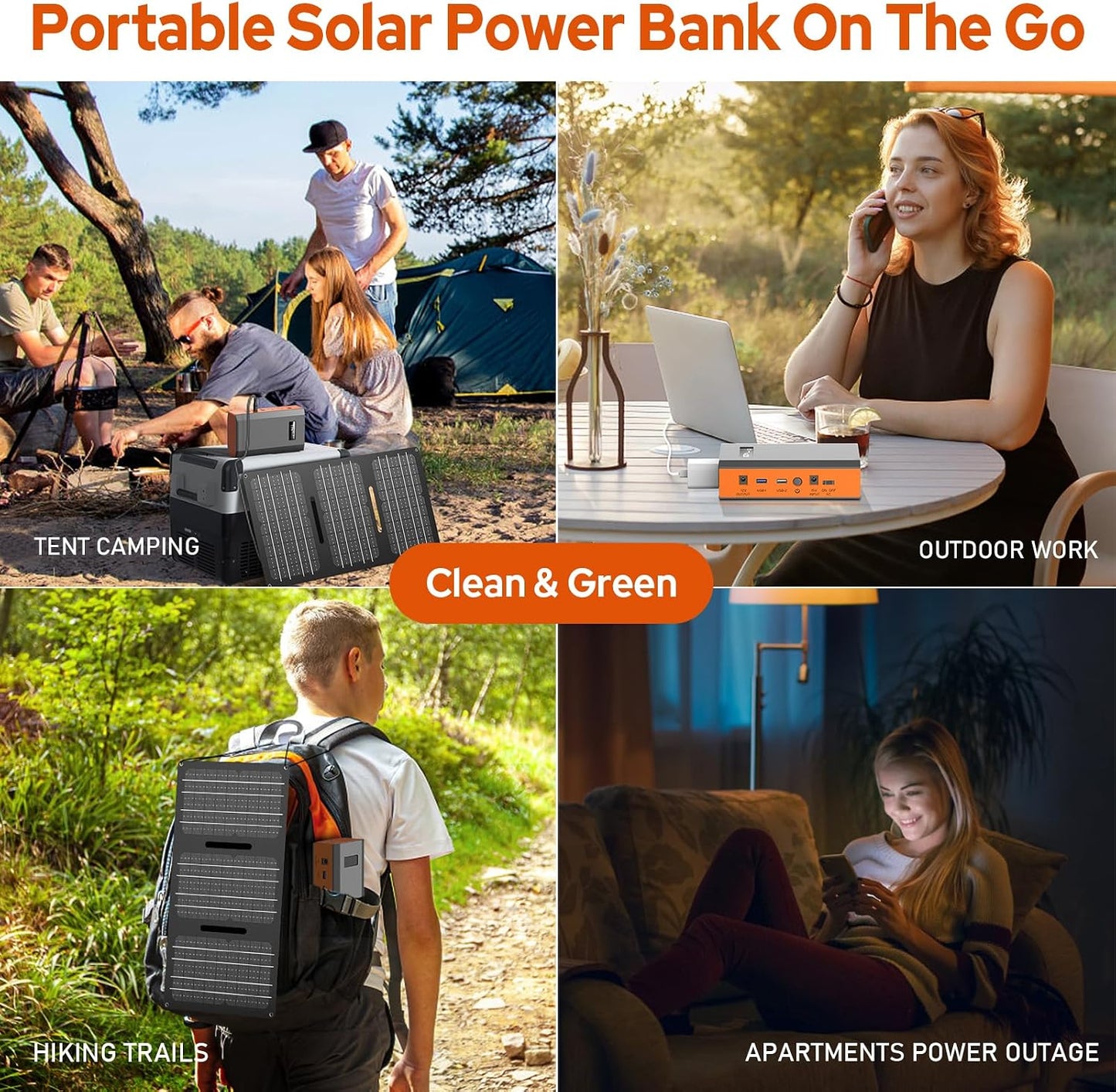 ZeroKor Banco de energía portátil con salida de CA, 65 W 110 V, car...