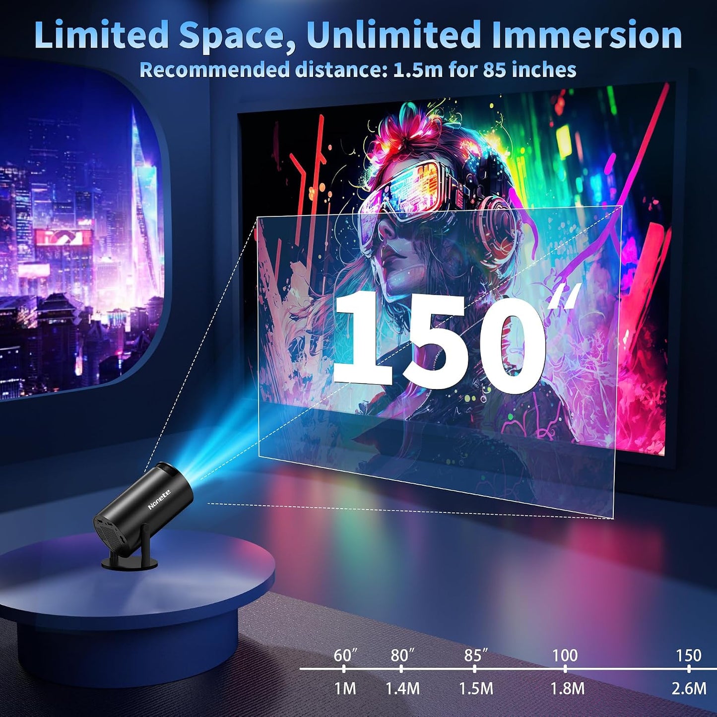 [Aplicaciones integradas y actualizadas en 2026] Mini proyector con...