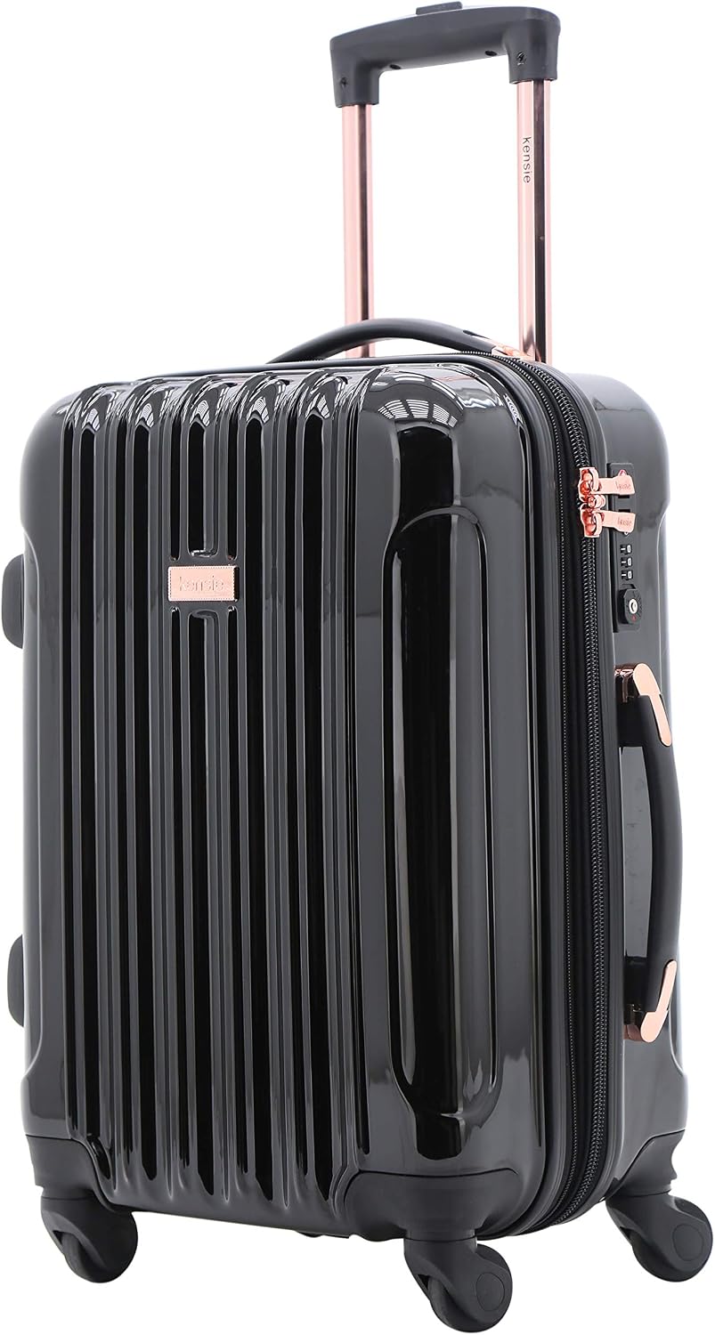 kensie Conjunto de equipaje Alma para mujer, Negro