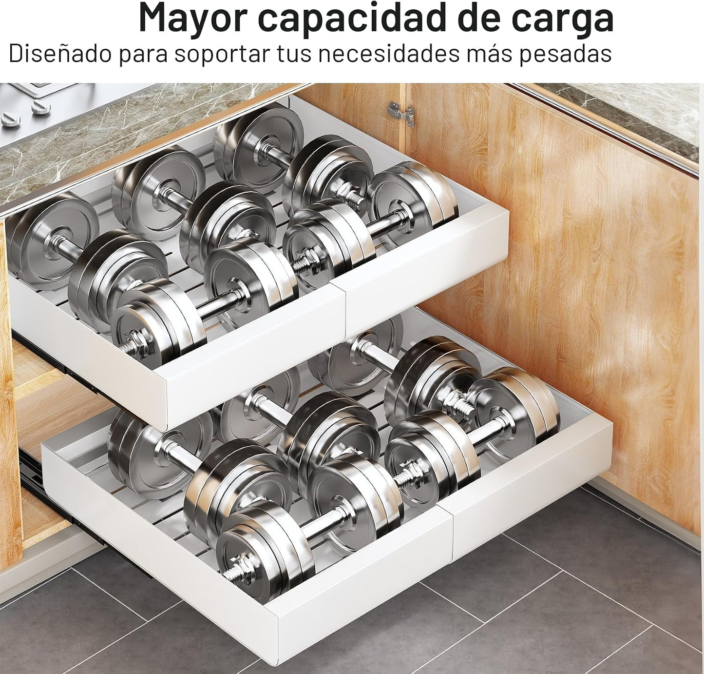 Organizador de gabinete extraíble, paquete de 2, expandible (30 cm...