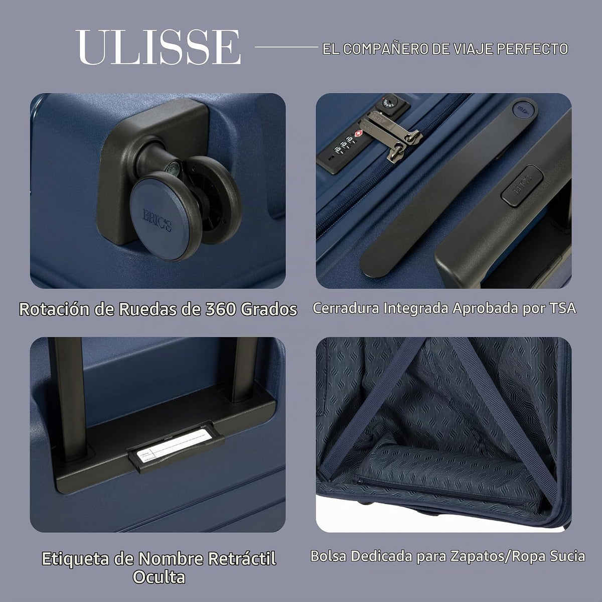 Bric's B|Y Ulisse - Maleta giratoria expandible con carcasa dur...