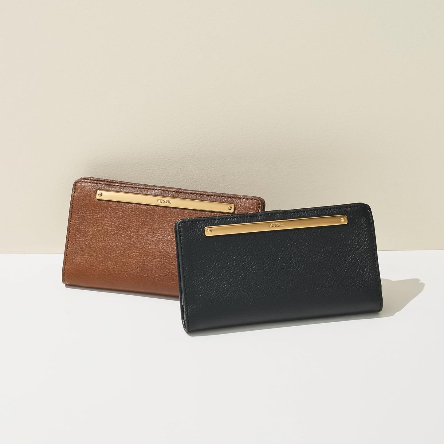 Fossil Cartera delgada de cuero Liza para mujer