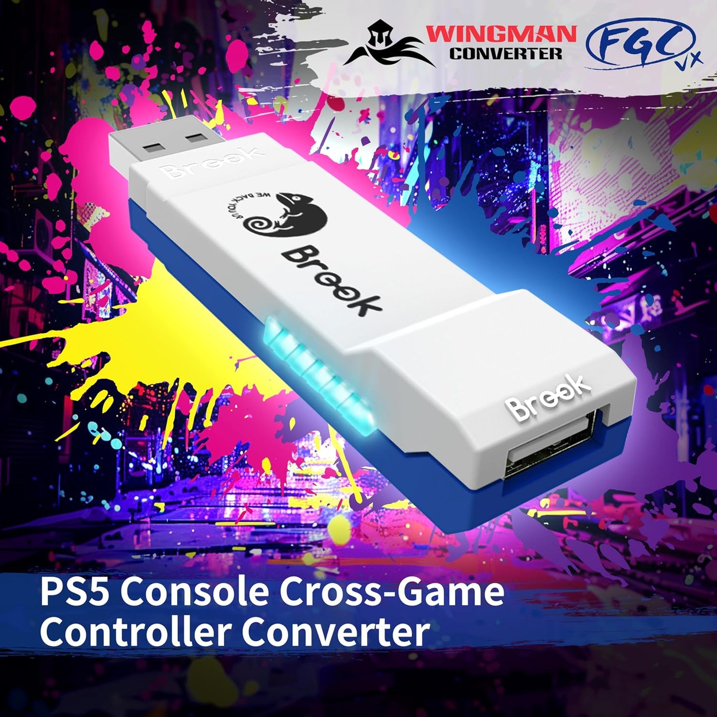 Brook Wingman FGC VX Arcade Controller Converter para PS5\/PS4\/PC...
