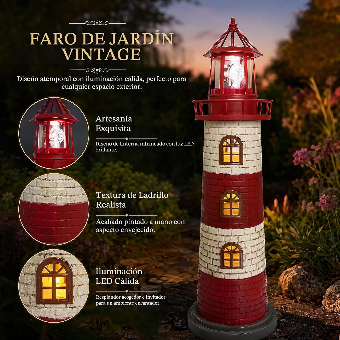 Estatuas de jardín grandes de 23 pulgadas, decoración de jardín cos...