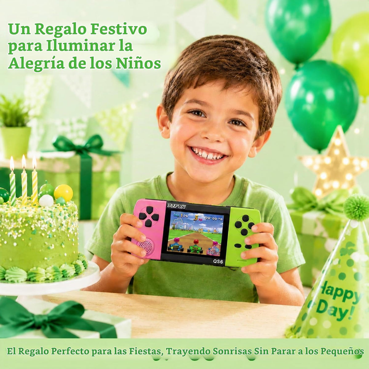 Juegos de mano para niños con pantalla grande IPS de 3.5 pulgadas i...