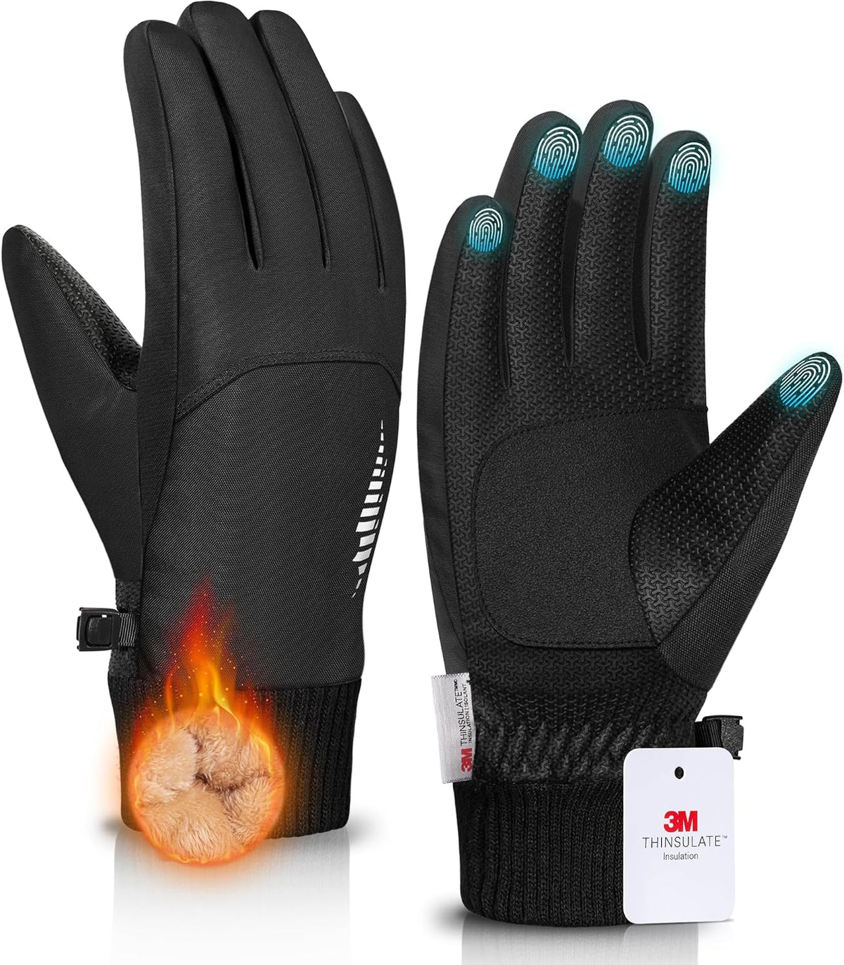 rivmount Guantes de invierno de nieve con impermeable\/pantalla tác...