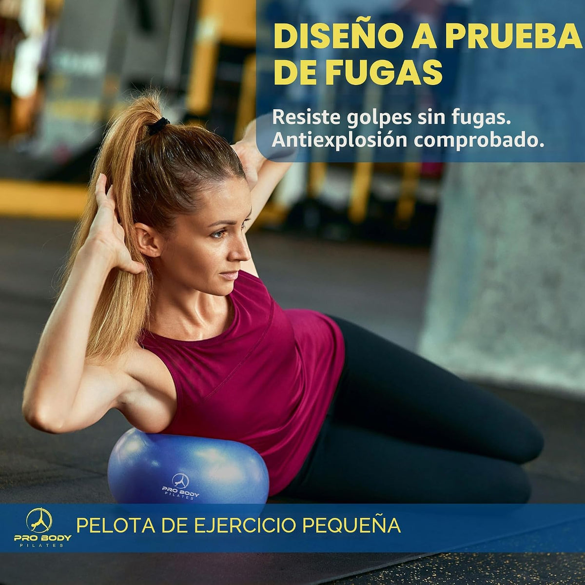 ProBody Pilates Mini Pelota de Ejercicio - Bola de 9 Pulgadas para...