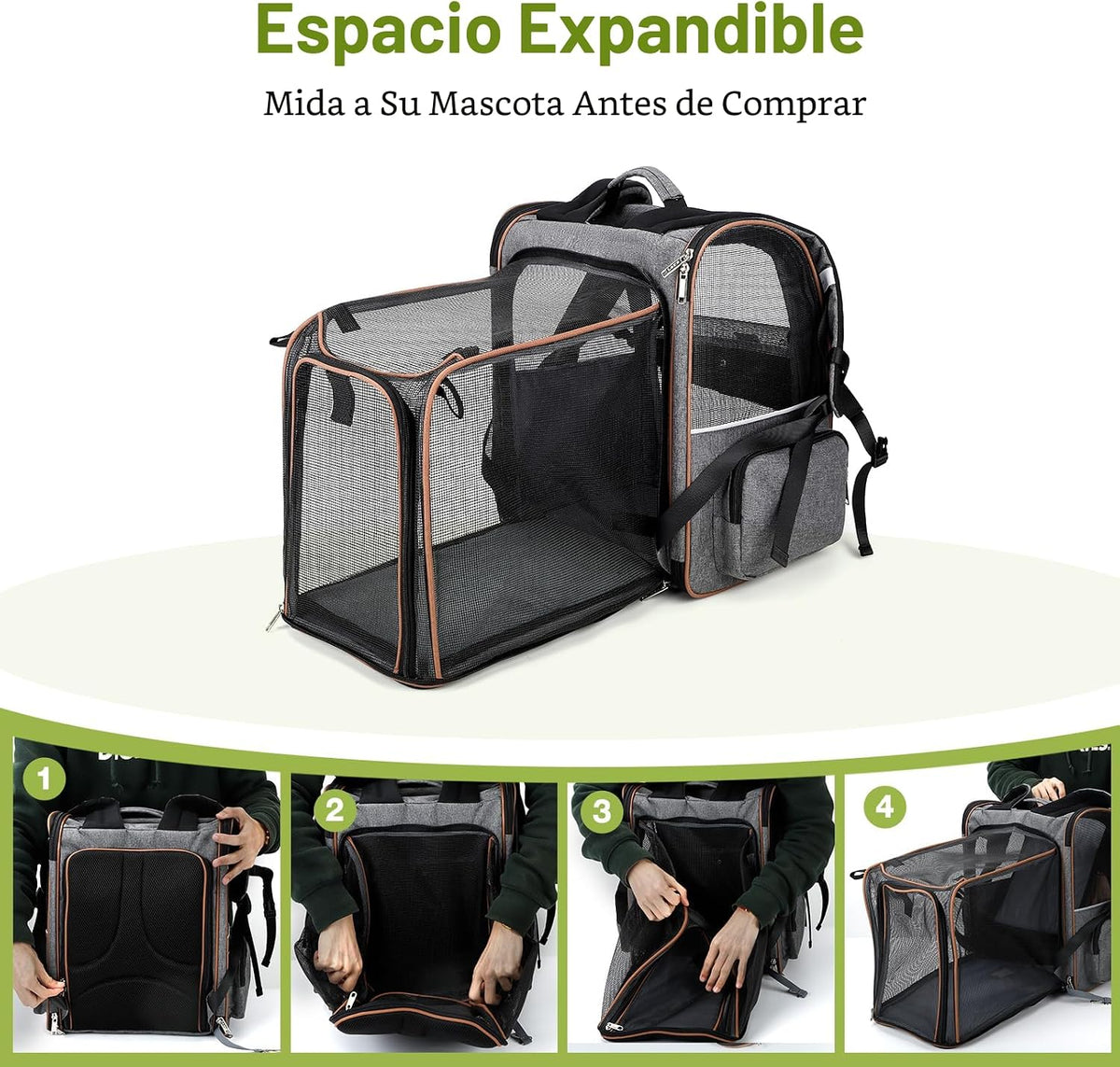 Lekebobor Mochila transportadora para gatos, transportador de masco...
