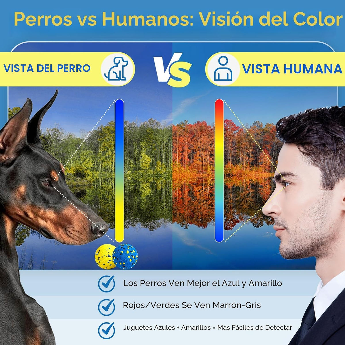 Kimee Pelotas de Tenis para Perros Juguetes para Perros para Mastic...