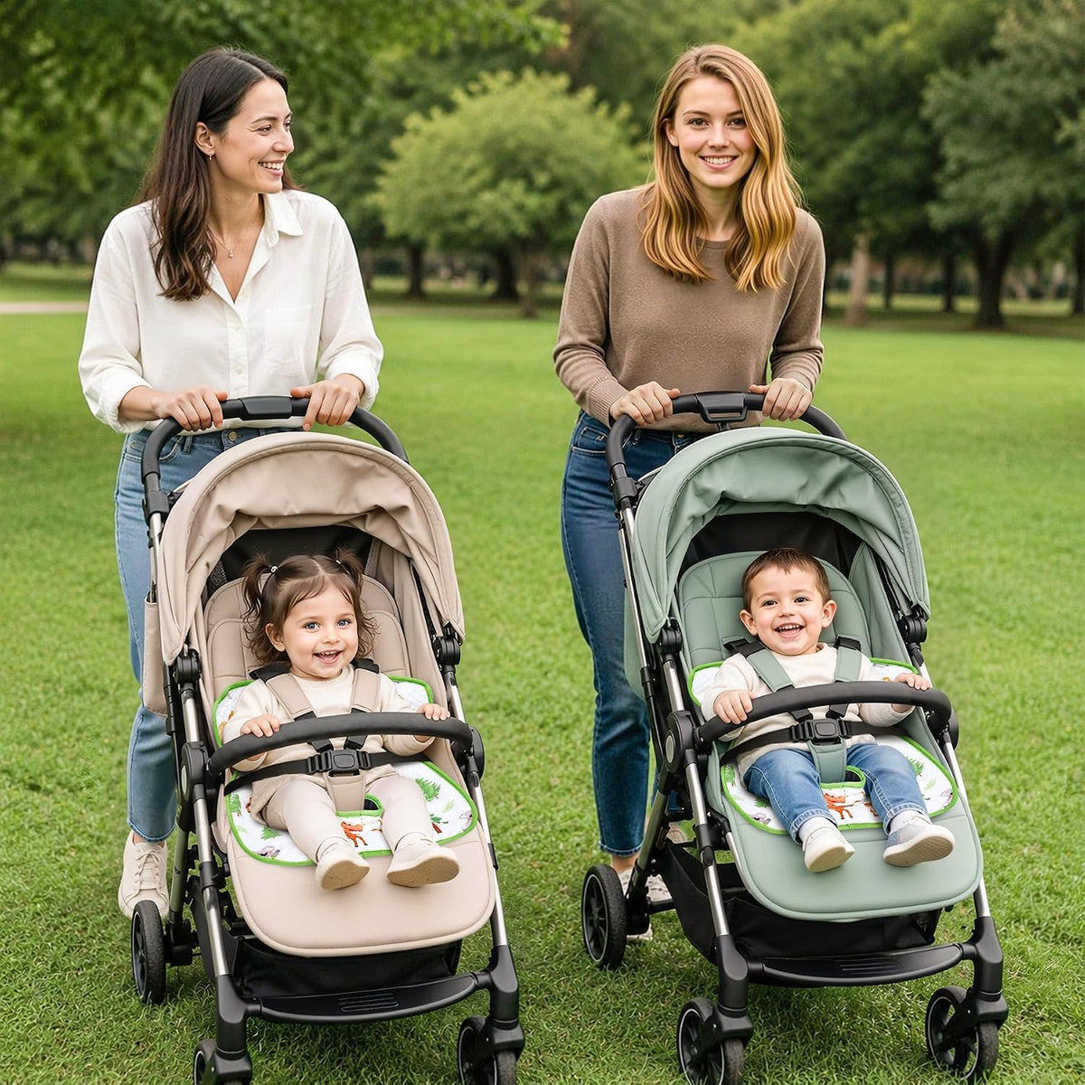 COOLBEBE Paquete de 2 protectores de asiento de coche impermeables...