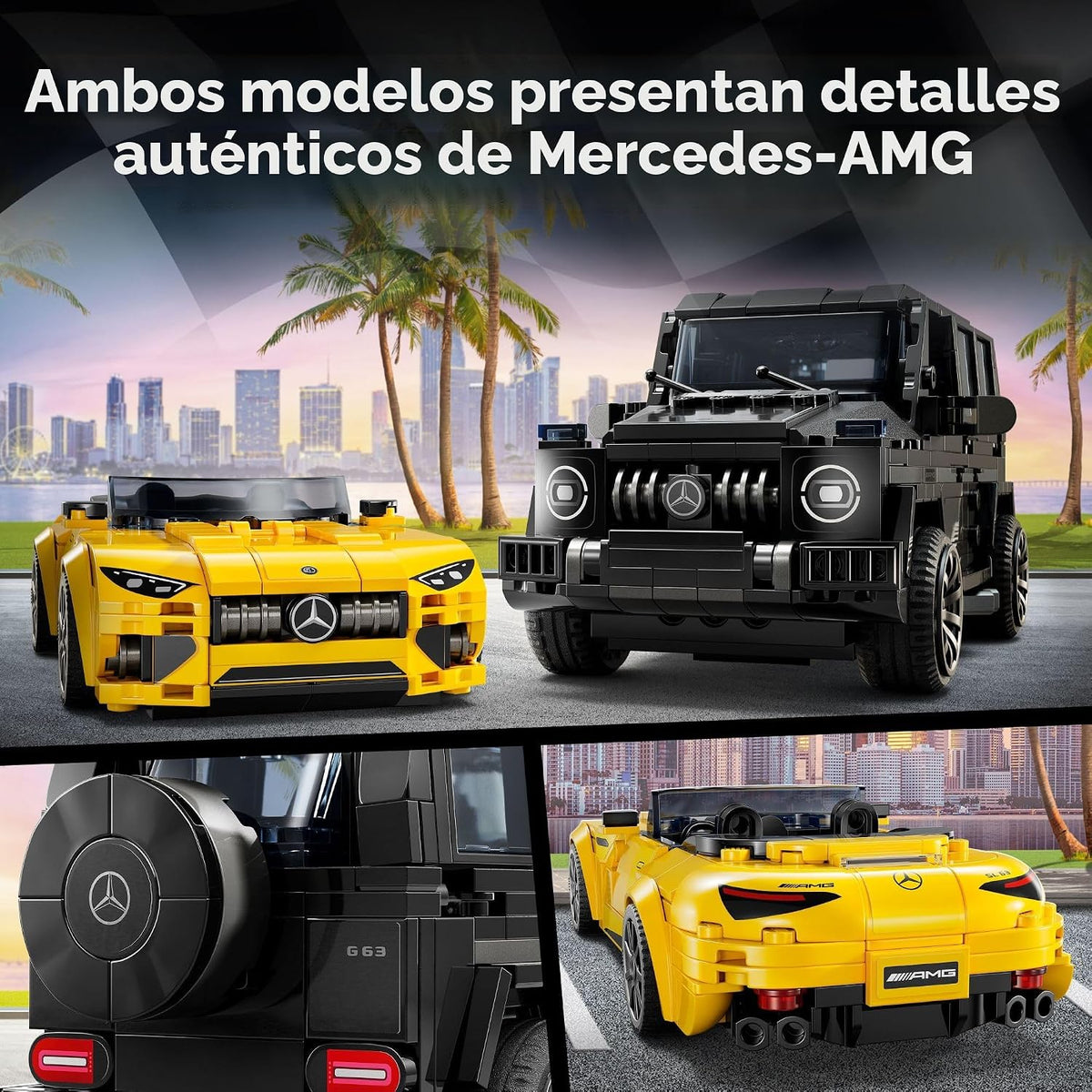 LEGO Speed Champions Mercedes-AMG G 63 y Mercedes-AMG SL 63 Juguete...