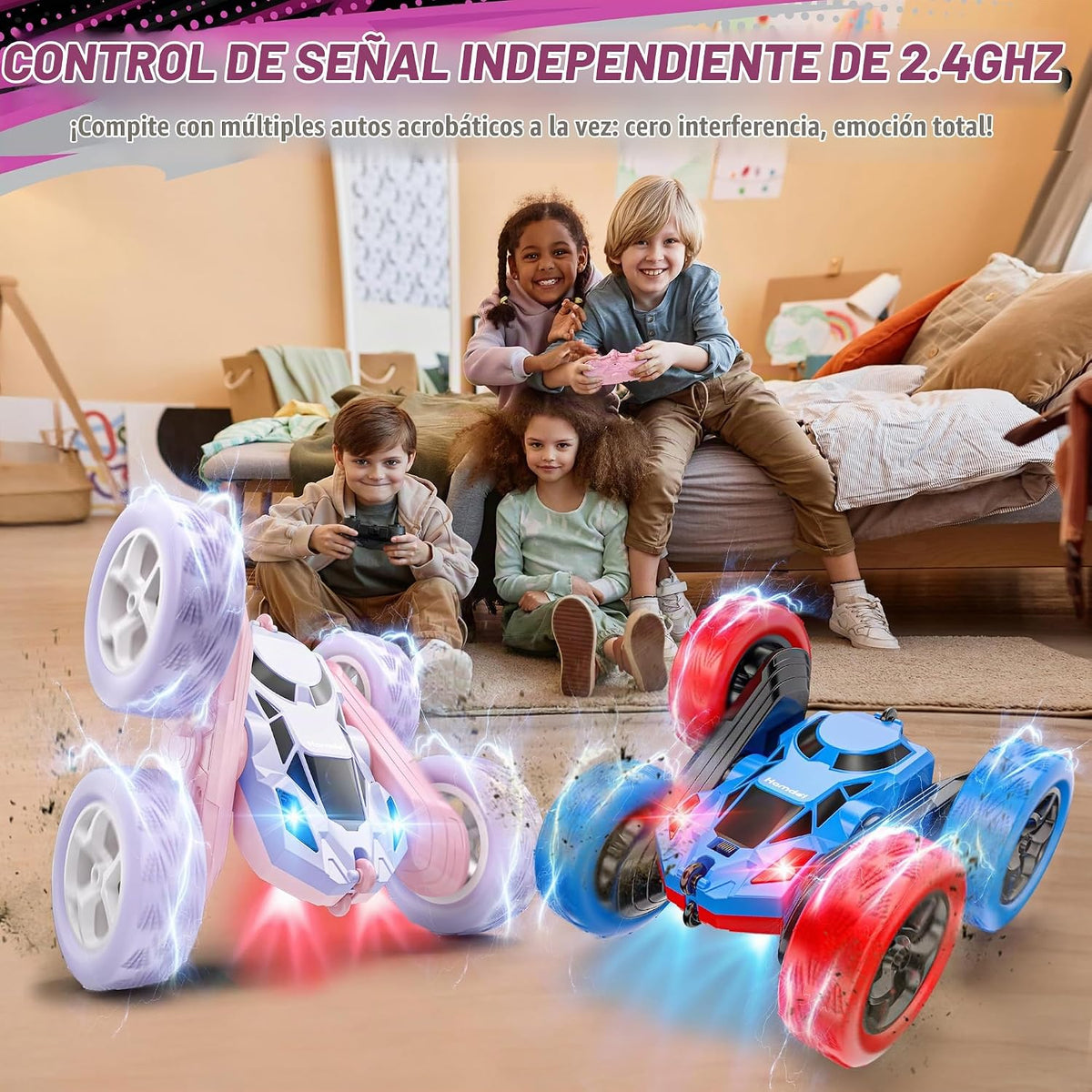 Hamdol Auto a control remoto para niñas, vehículo de control remoto...