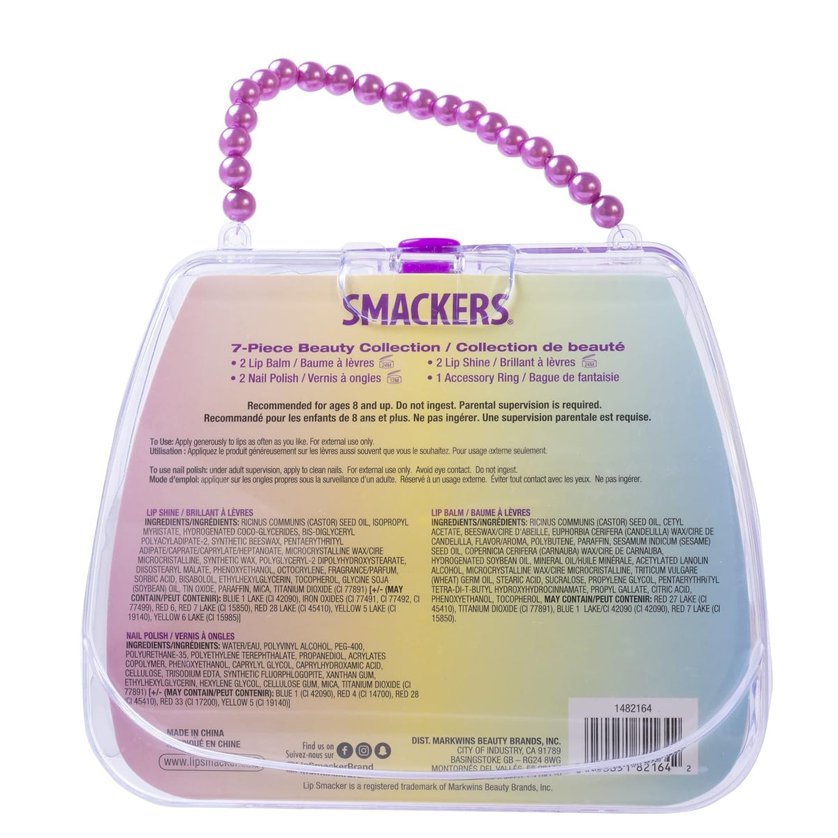 Lip Smacker Esmalte de uñas de unicornio y bálsamo labial con sabor...