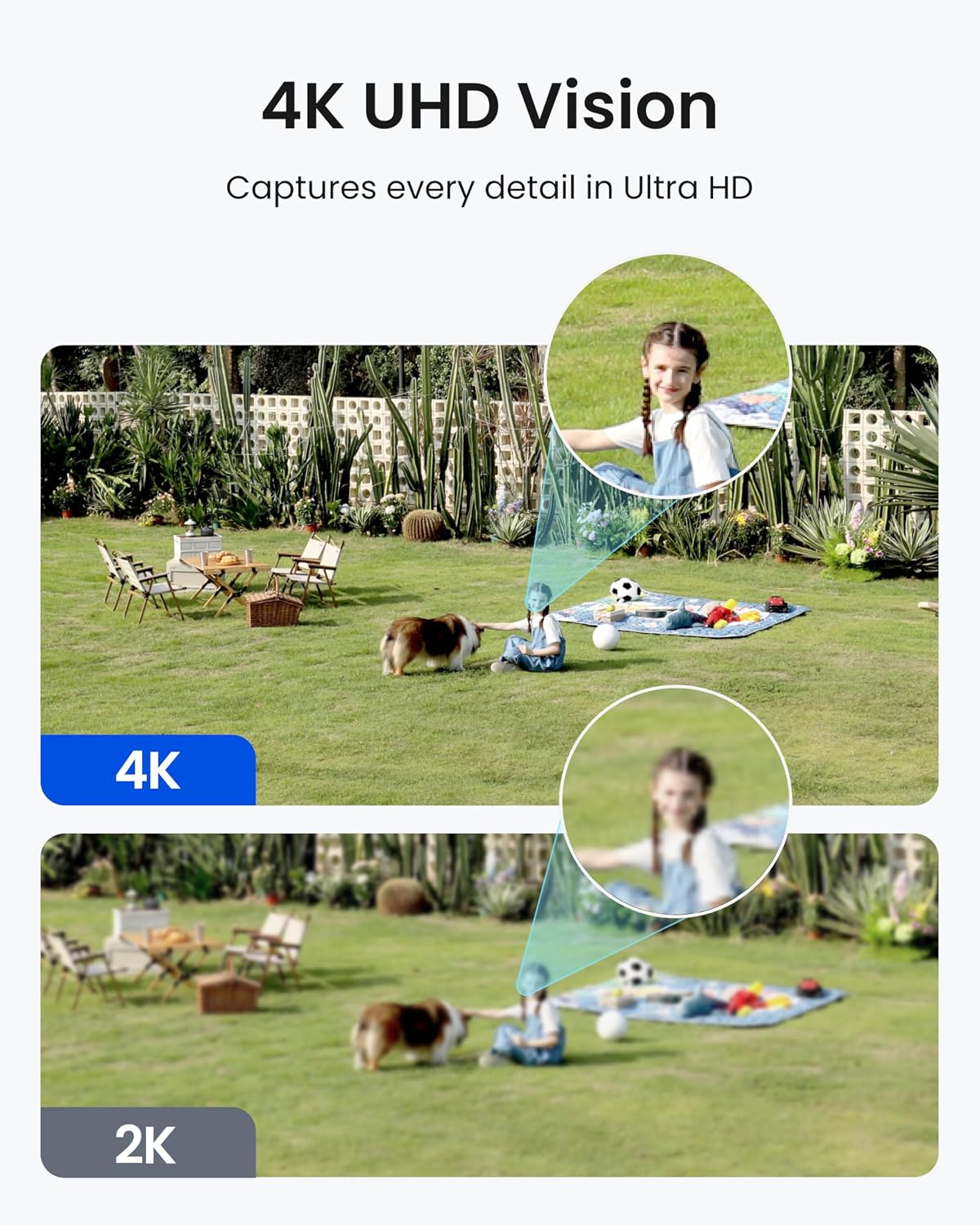 REOLINK Cámaras de seguridad 4K de doble lente de 180° inalámbricas...