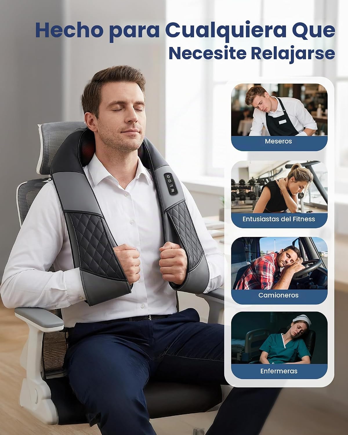 COMFIER Masajeador inalámbrico de cuello y hombros 2026 con calor |...
