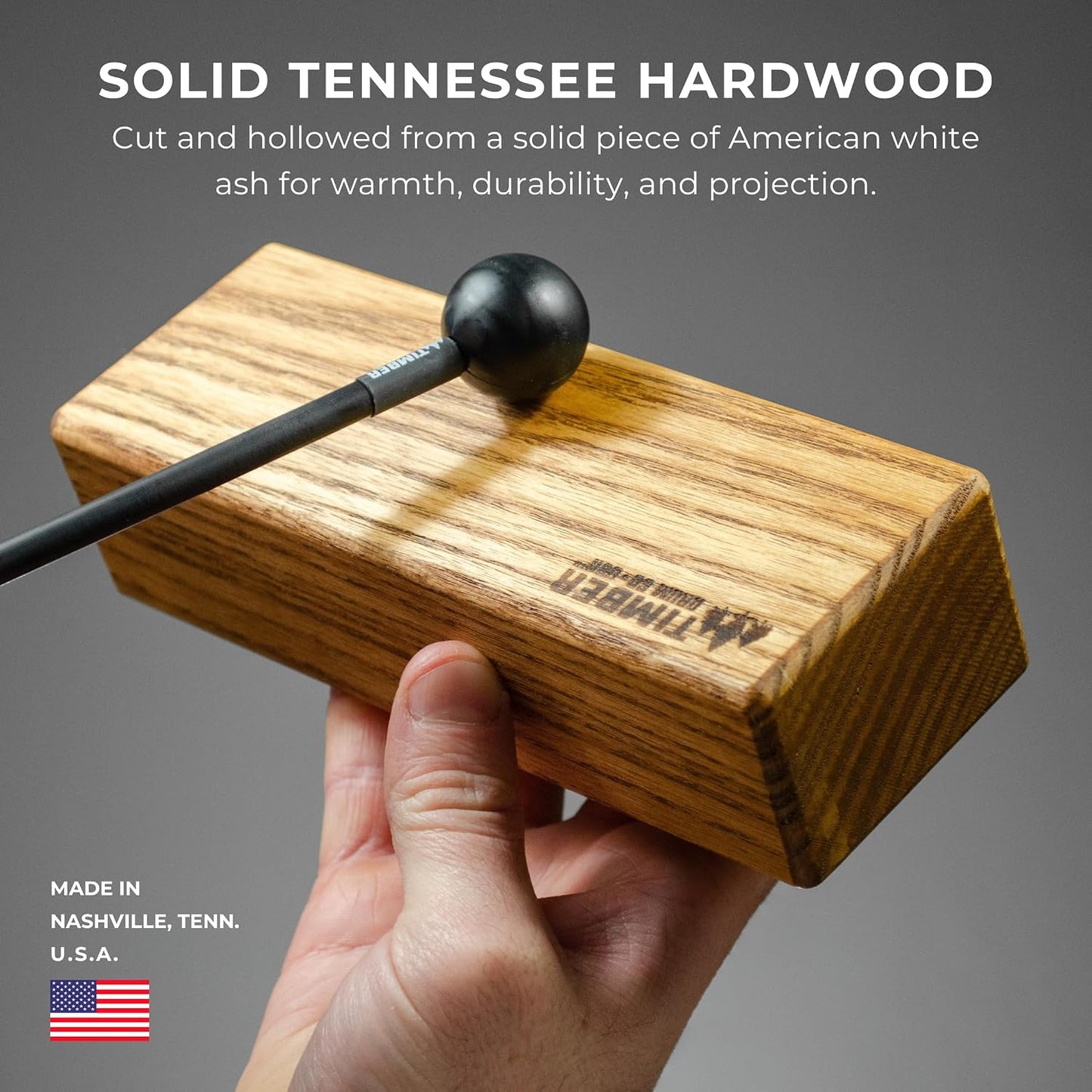 Timber Drum Co. Instrumento musical de percusión Woodblock, 7 pulga...