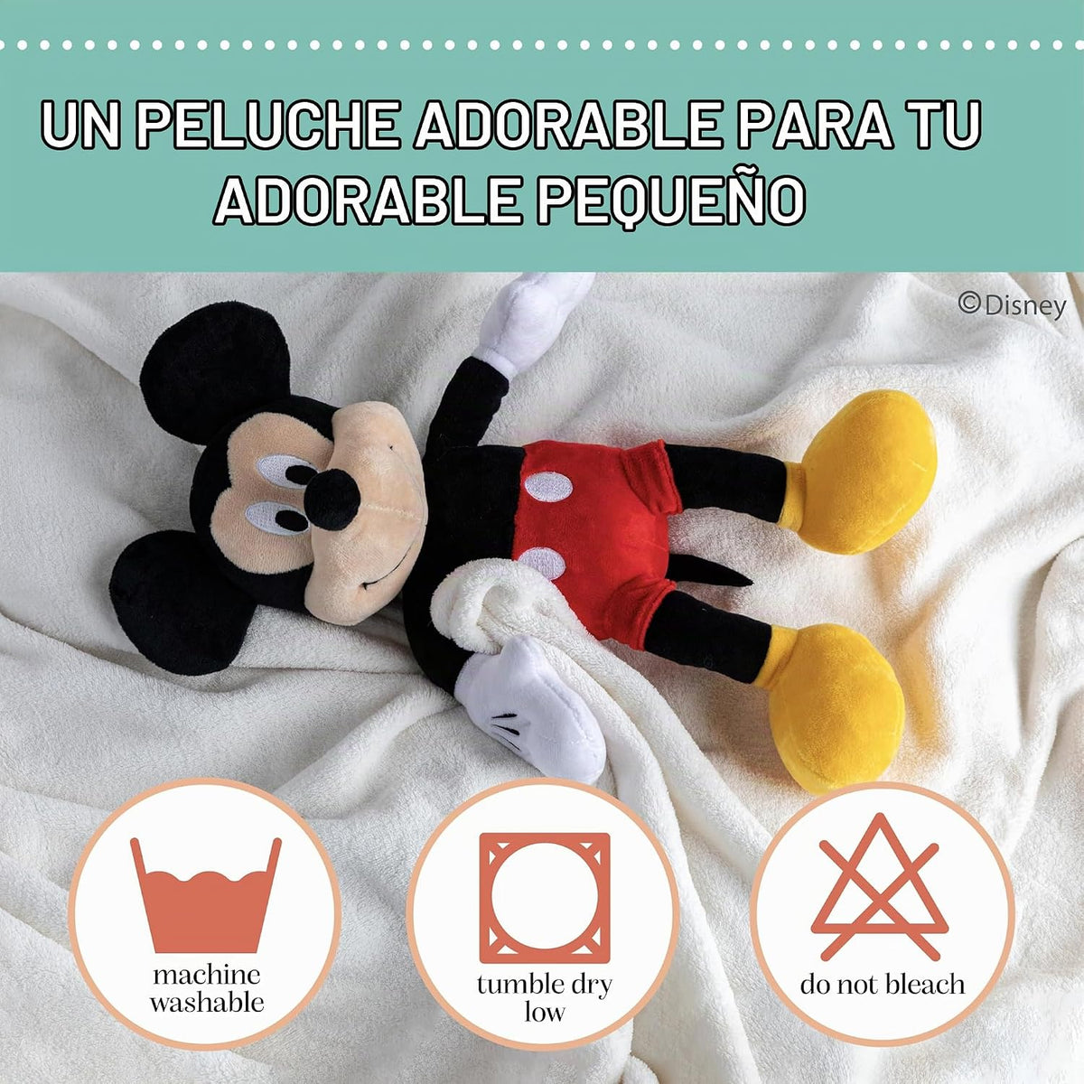 Peluche de Mickey Mouse bebé de Disney, 15 pulgadas