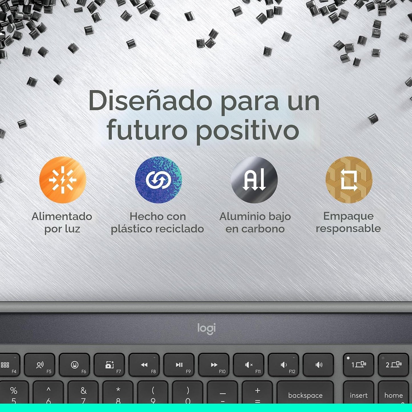 Logitech Signature Slim Solar+ K980 Teclado inalámbrico Bluetooth -...