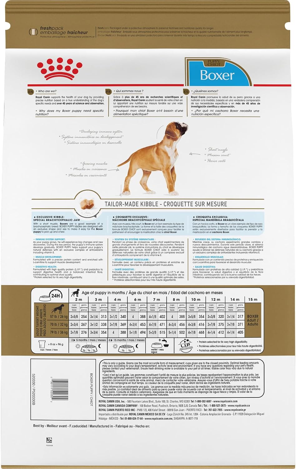 ROYAL CANIN Boxer Puppy - Alimento seco para perros, bolsa de 30 li...