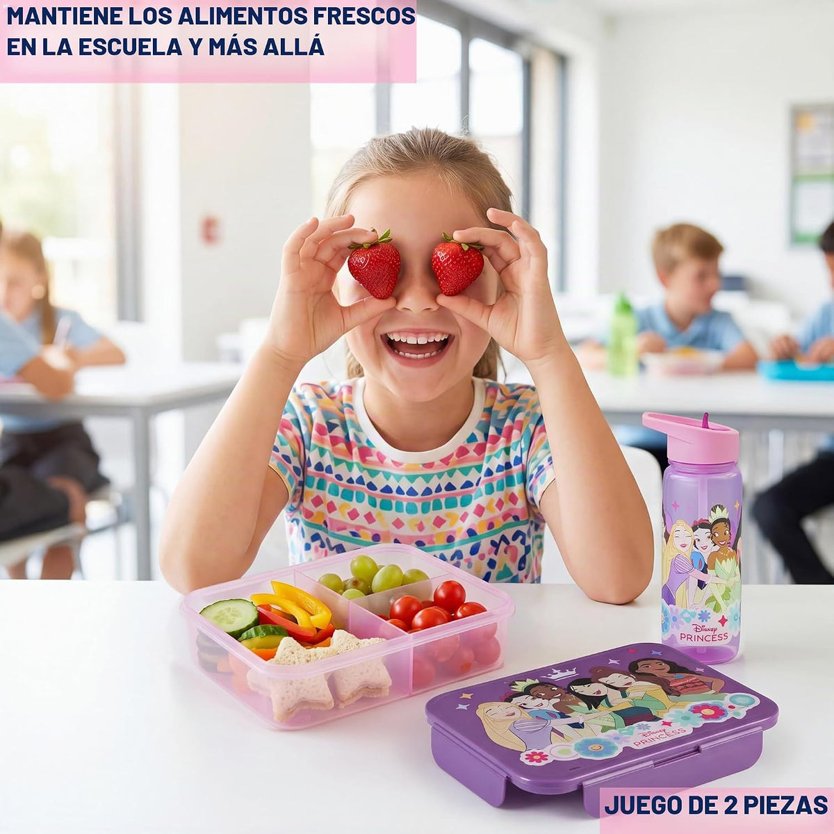 Get Trend Disney Princess - Juego de 2 cajas de almuerzo para niños...