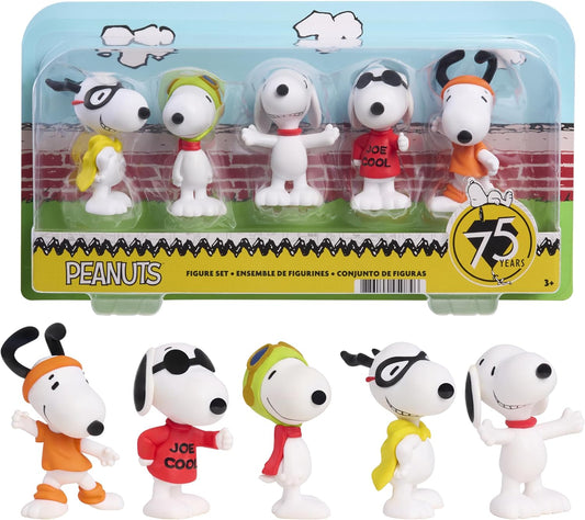 Peanuts Snoopy - Juego de figuras coleccionables, paquete de 5 figu...