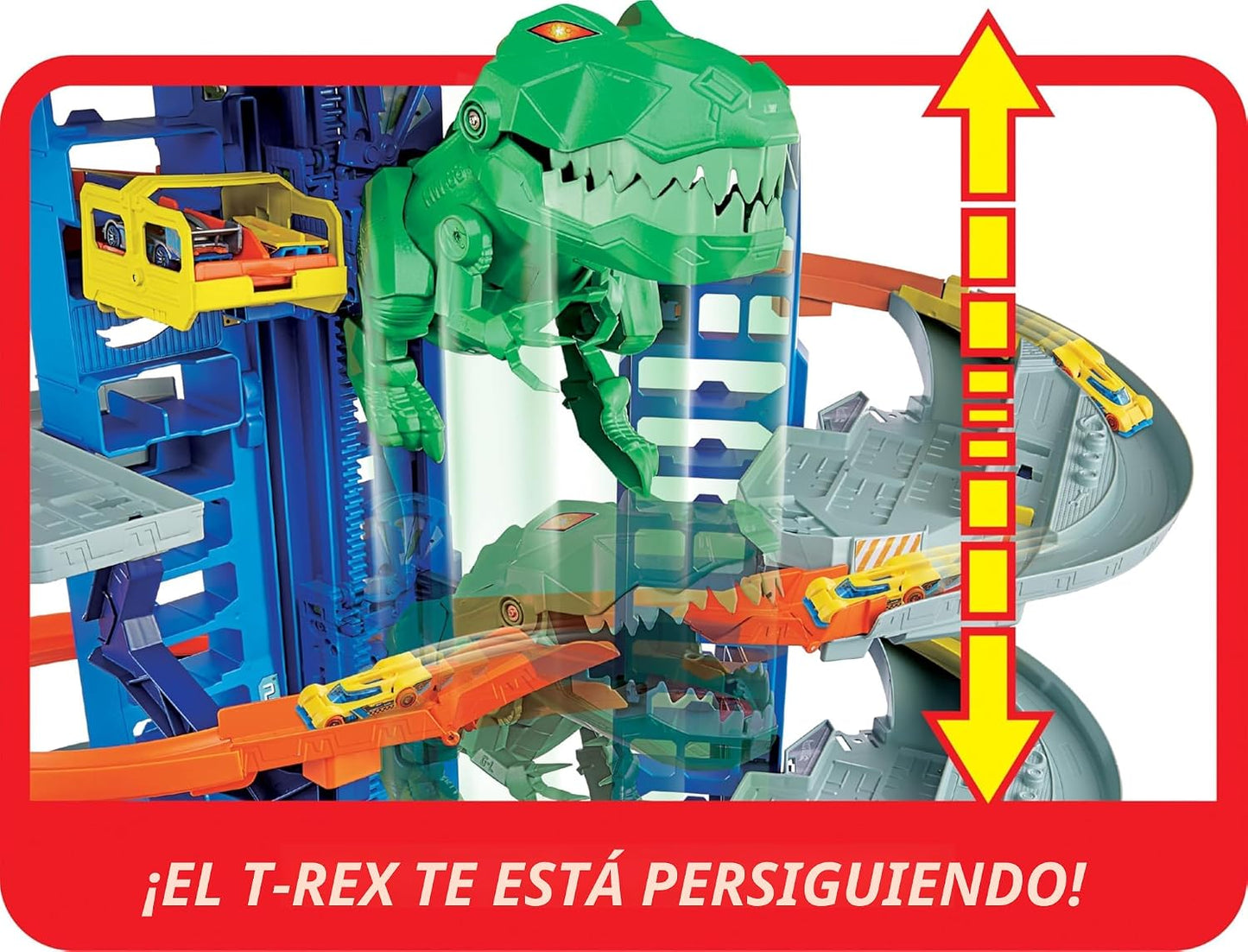 Hot Wheels Ultimate Garage Track Playset y 2 autos de juguete a esc...