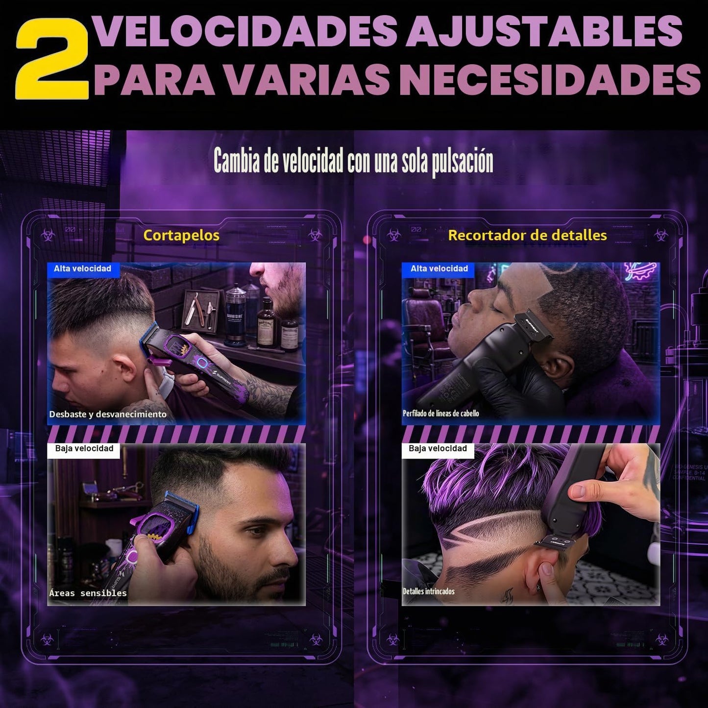 SUPRENT Cortapelos profesional para hombres, juego de cortapelos in...