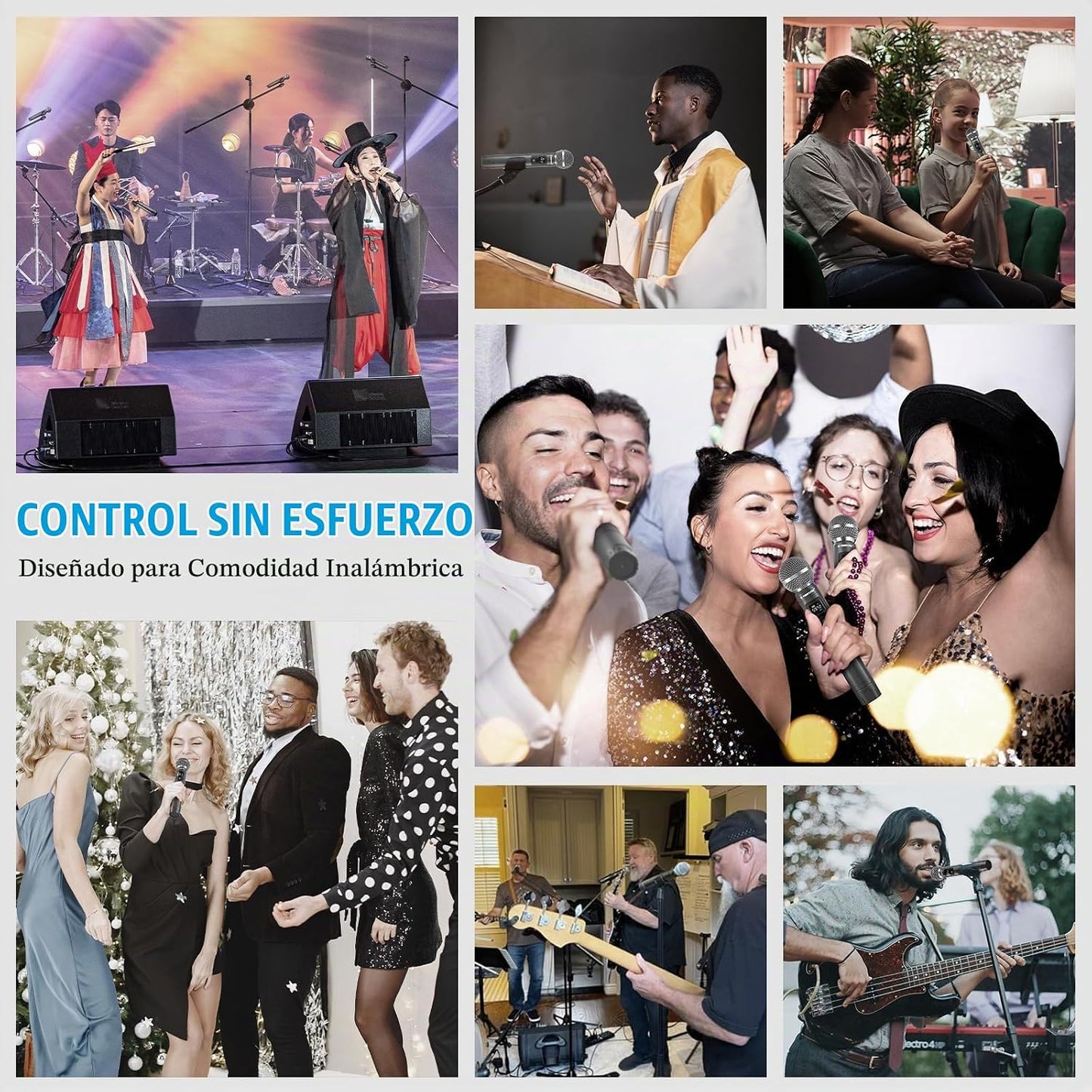 Phenyx Pro Sistema de Micrófono Inalámbrico, Set de Micrófono Inalá...