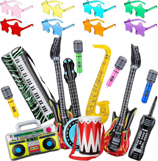 MiniInflat Juego de 20 instrumentos inflables para fiestas, juego d...
