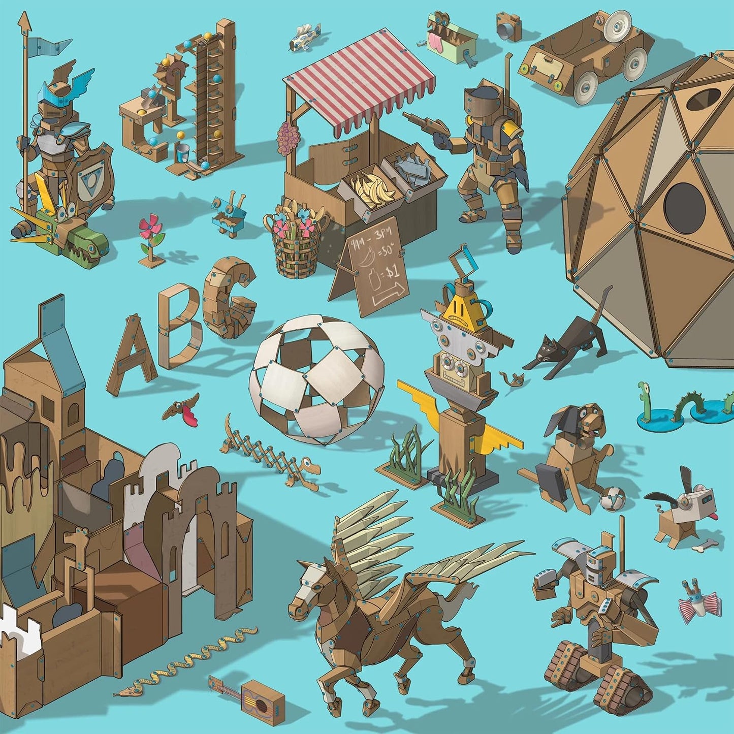 Makedo Invent | Kit de herramientas de construcción de cartón recic...