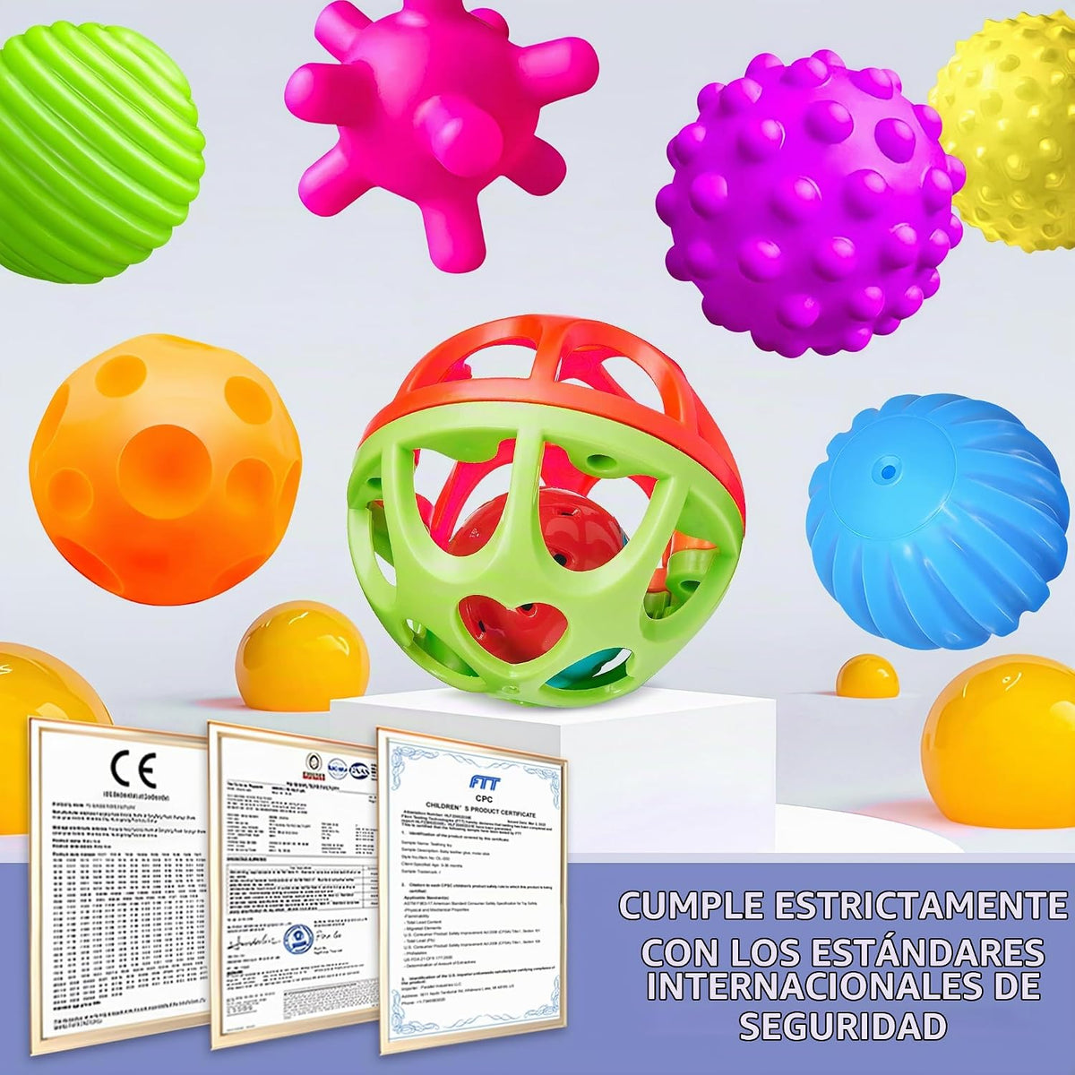 Juguetes Montessori ROHSCE - Bolas Sensoriales para Niños Pequeños,...