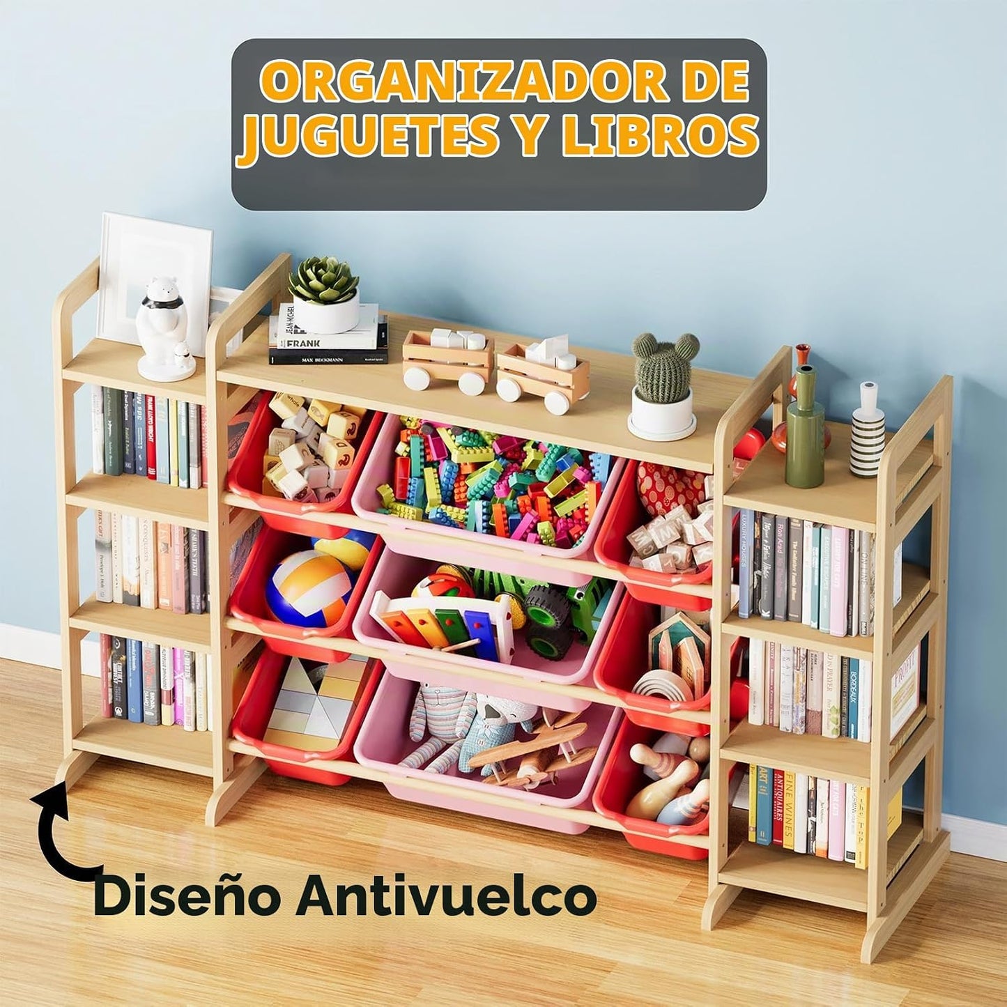 SpaceAid Organizador Grande de Almacenamiento de Juguetes 9 Estante...
