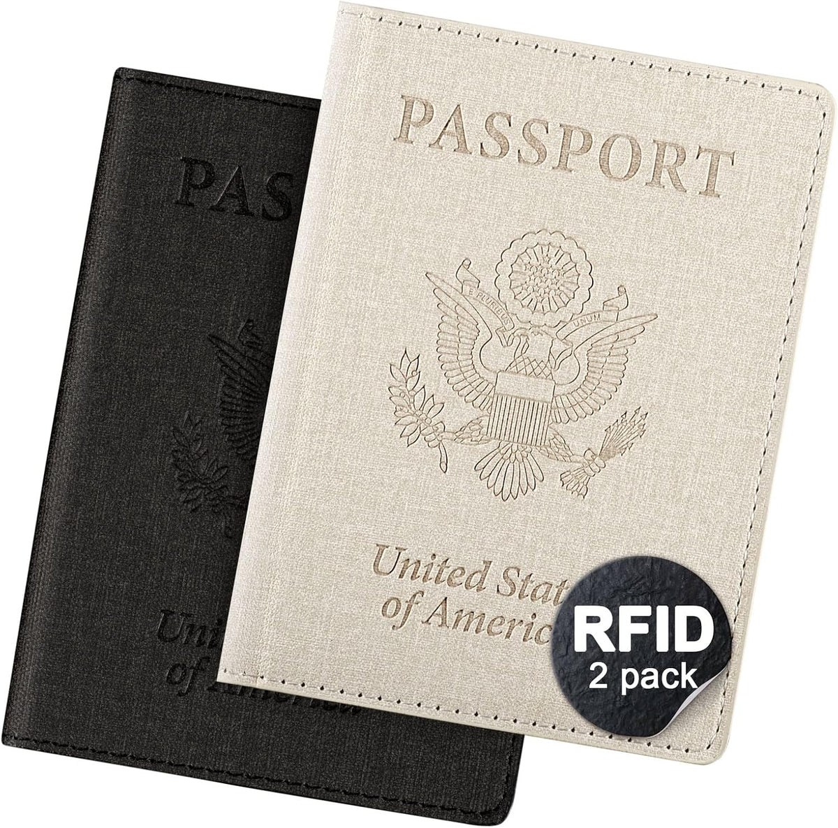 Funda para pasaporte de vacunación, Blanco&amp;negro | Cartera con...