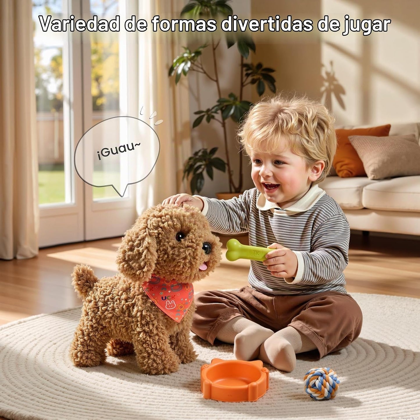 TUMAMA Perro de juguete que camina y ladra para niños 18M+ | Juguet...