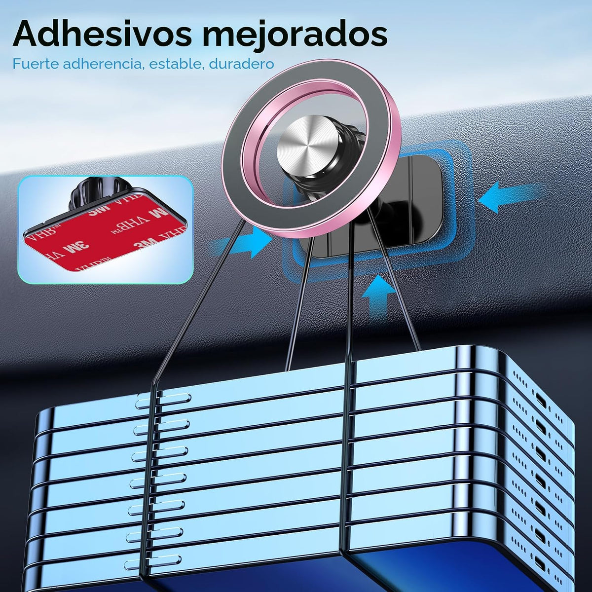 Kaistyle Soporte de coche Magsafe 20 imanes fuertes: soporte magnét...