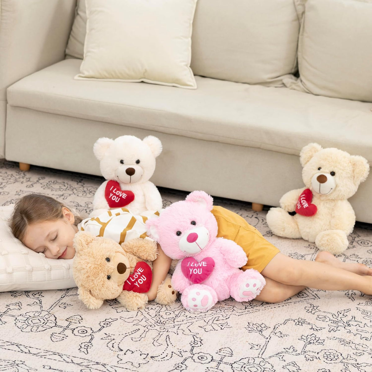 MaoGoLan Osito de Peluche Pequeño con Corazón Rojo, 12" Te Amo...