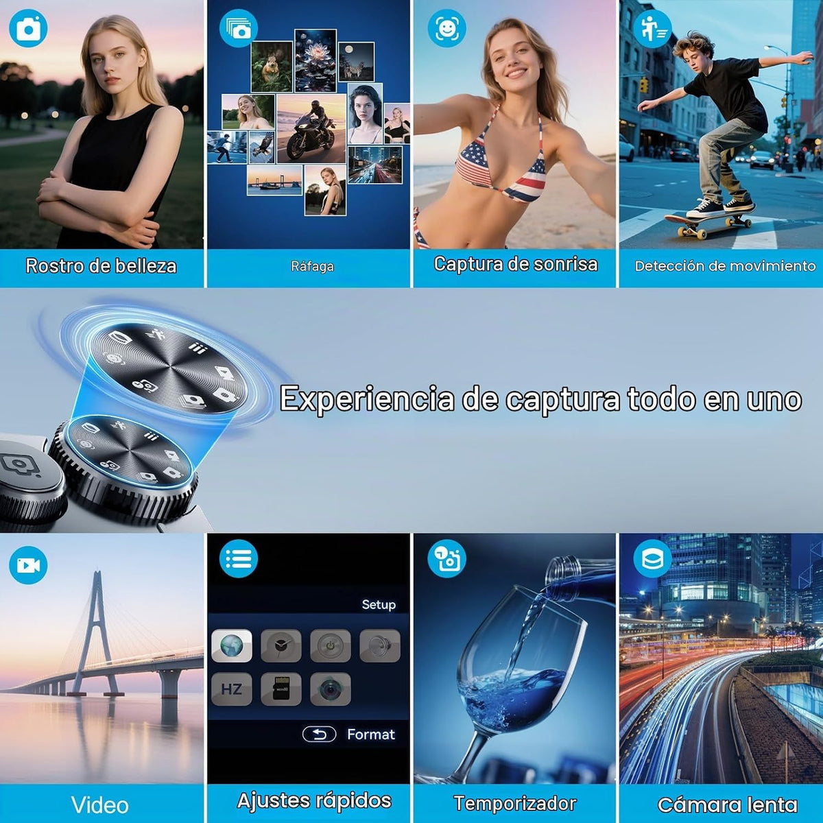Cámara digital 4K de 56 MP para fotografía, viajes y regalo