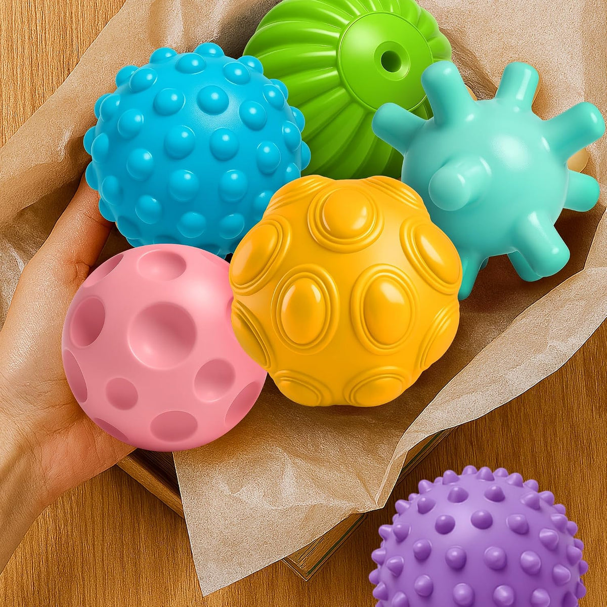 ROHSCE Bolas suaves multicolores para bebés \u2013 Juguetes Montess...