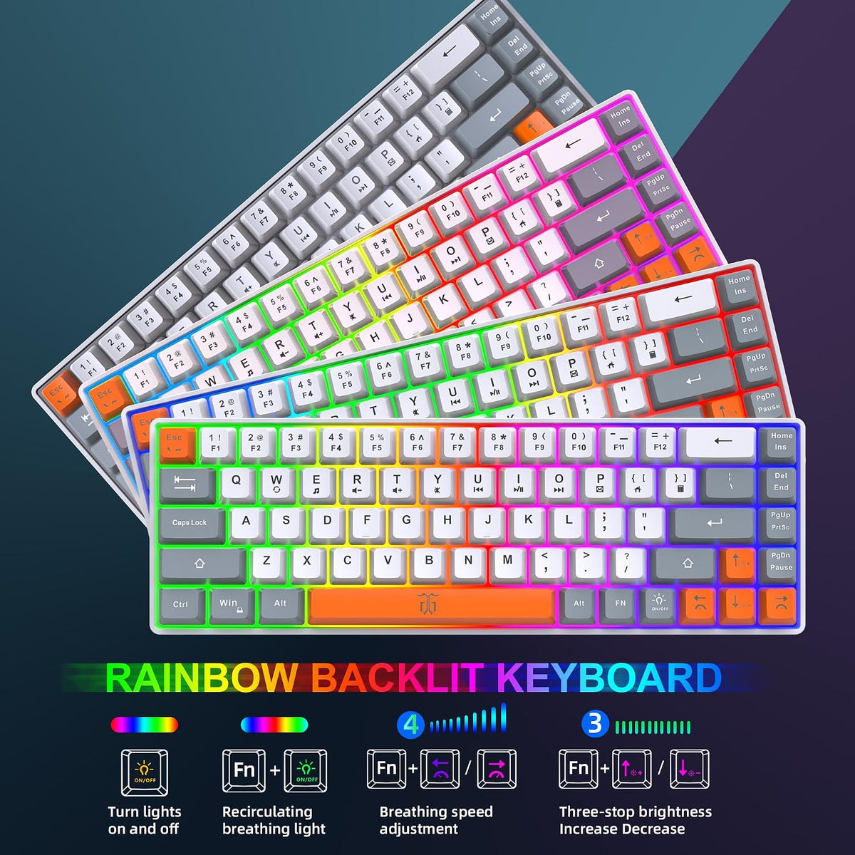 Combinación de teclado y mouse inalámbricos para juegos Snpurdiri 6...