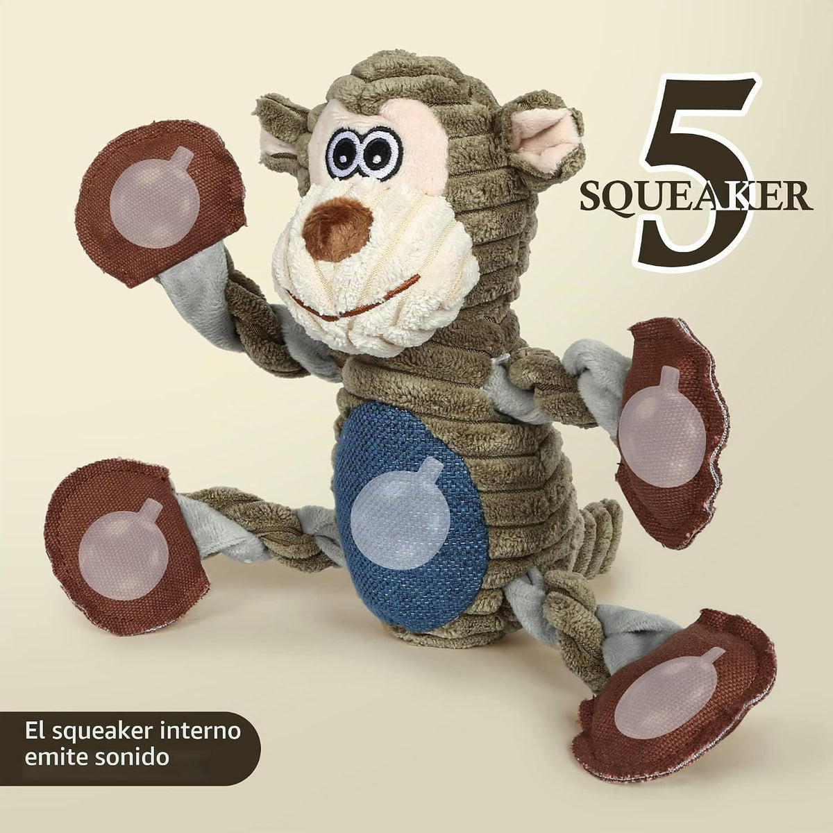 BUYPOW Juguetes para perros grandes - Juguetes de peluche chirriant...